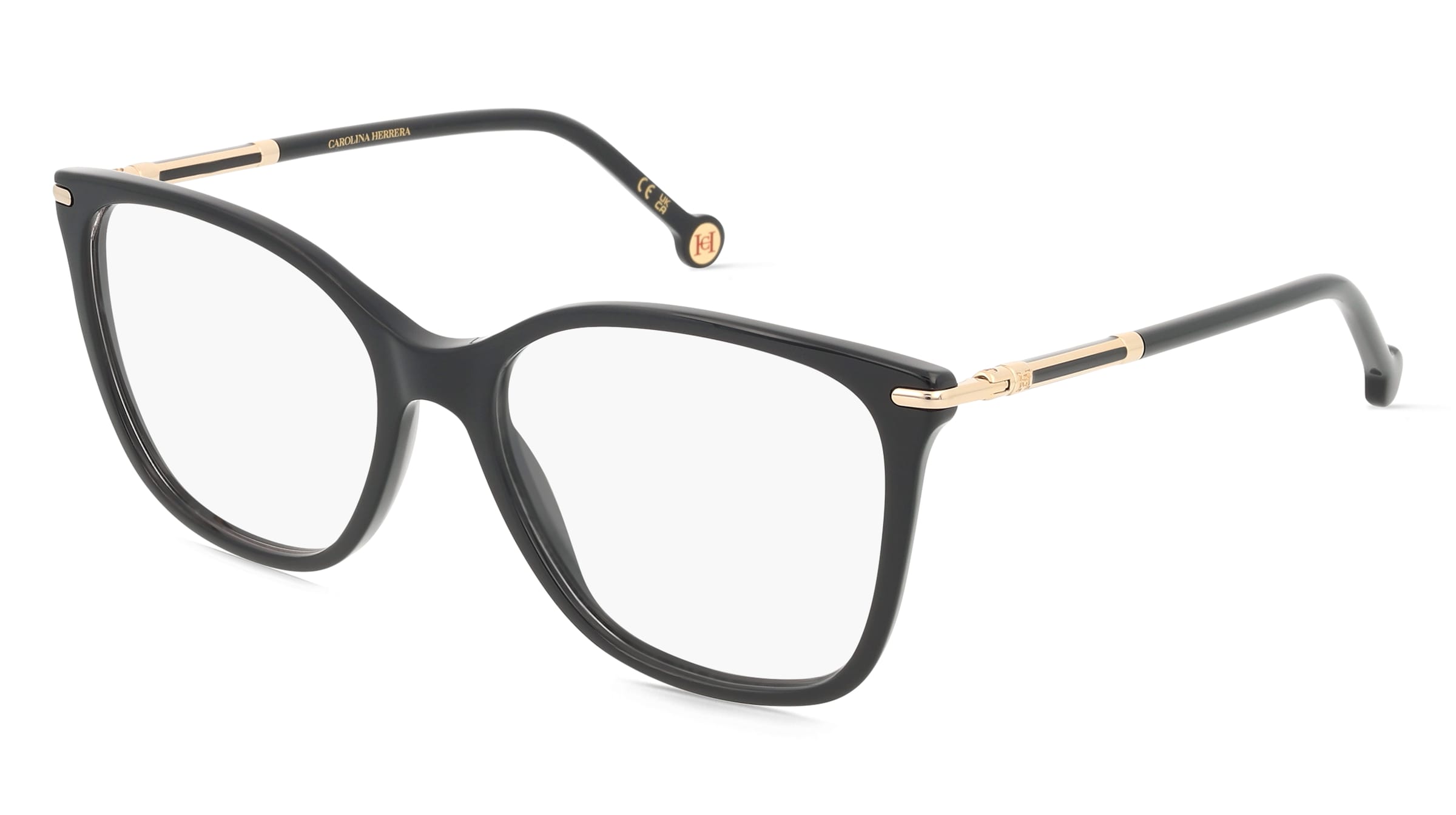 Carolina Herrera HER 0270 Damen-Brille inkl. Gläser Vollrand Eckig Acetat-Gestell 54/17/140, Schwarz
