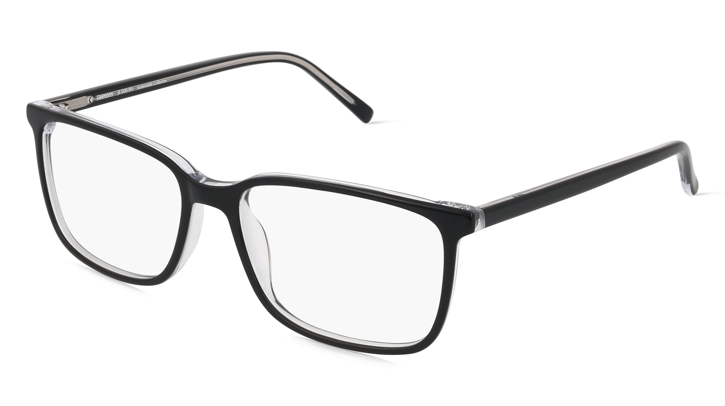 Fielmann JIL 006 RN Herren-Brille inkl. Gläser Vollrand Quadratisch Acetat-Gestell 56/17/145, Schwarz