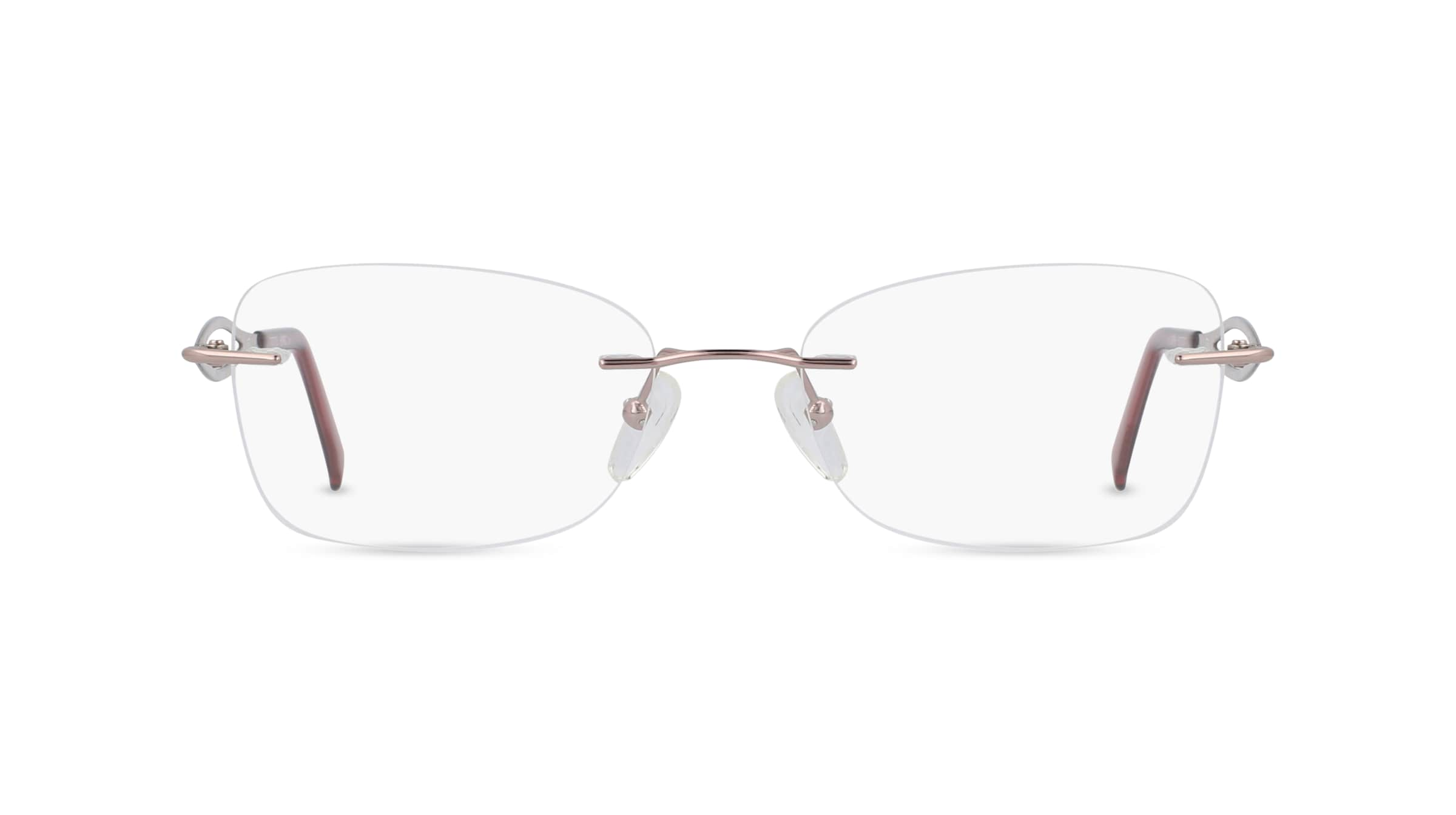 Fielmann MC 536 CL Damen-Brille inkl. Gläser Randlos Eckig Metall-Gestell 52mm/17mm/135mm, pink