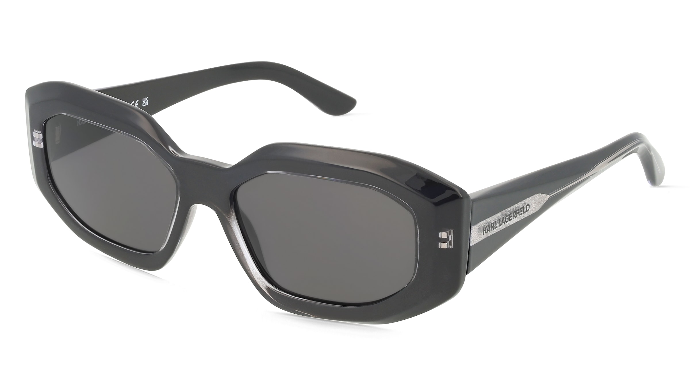 Karl Lagerfeld KL6167S Damen-Sonnenbrille Vollrand Quadratisch Kunststoff-Gestell, Schwarz