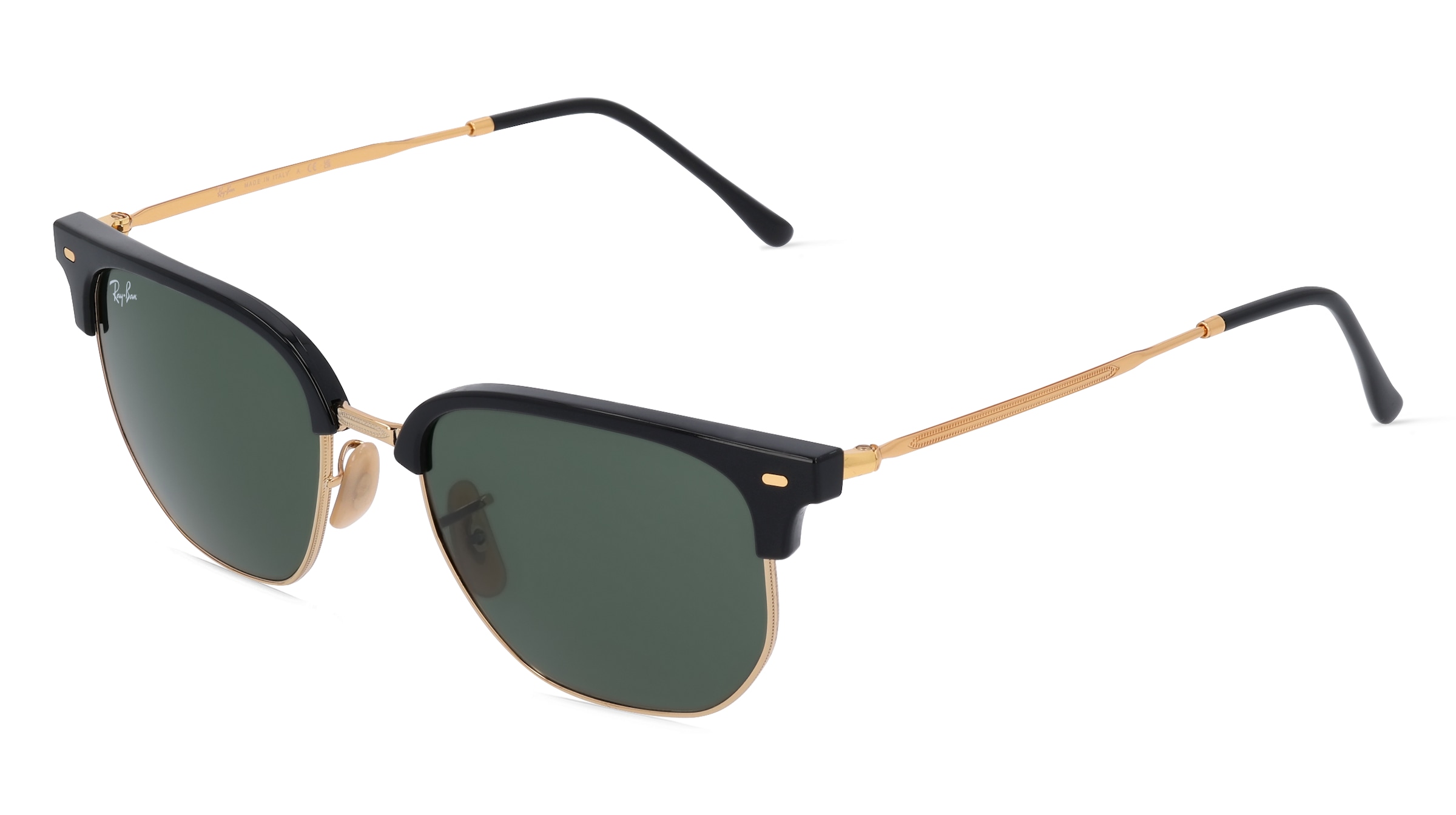 Ray-Ban サングラス ORB3016 ブラック/ゴールド Ray-Ban RB 3016 CLUBMASTER w kolorze Czarny Złoty / Zielony