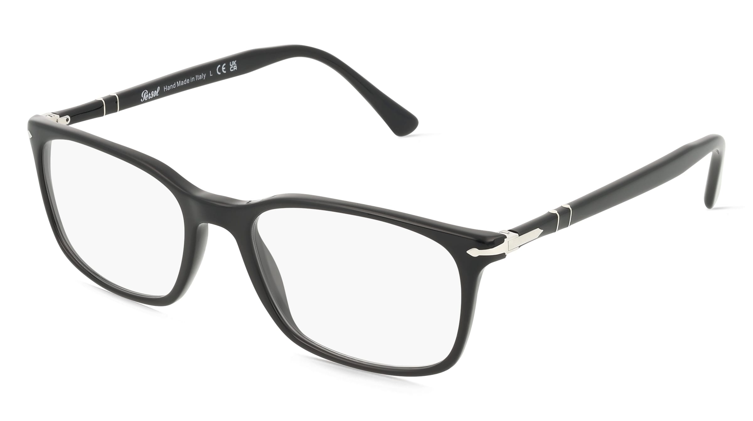 Persol 0PO3189V Herren-Brille inkl. Gläser Vollrand Quadratisch Acetat-Gestell 53/18/145, Schwarz