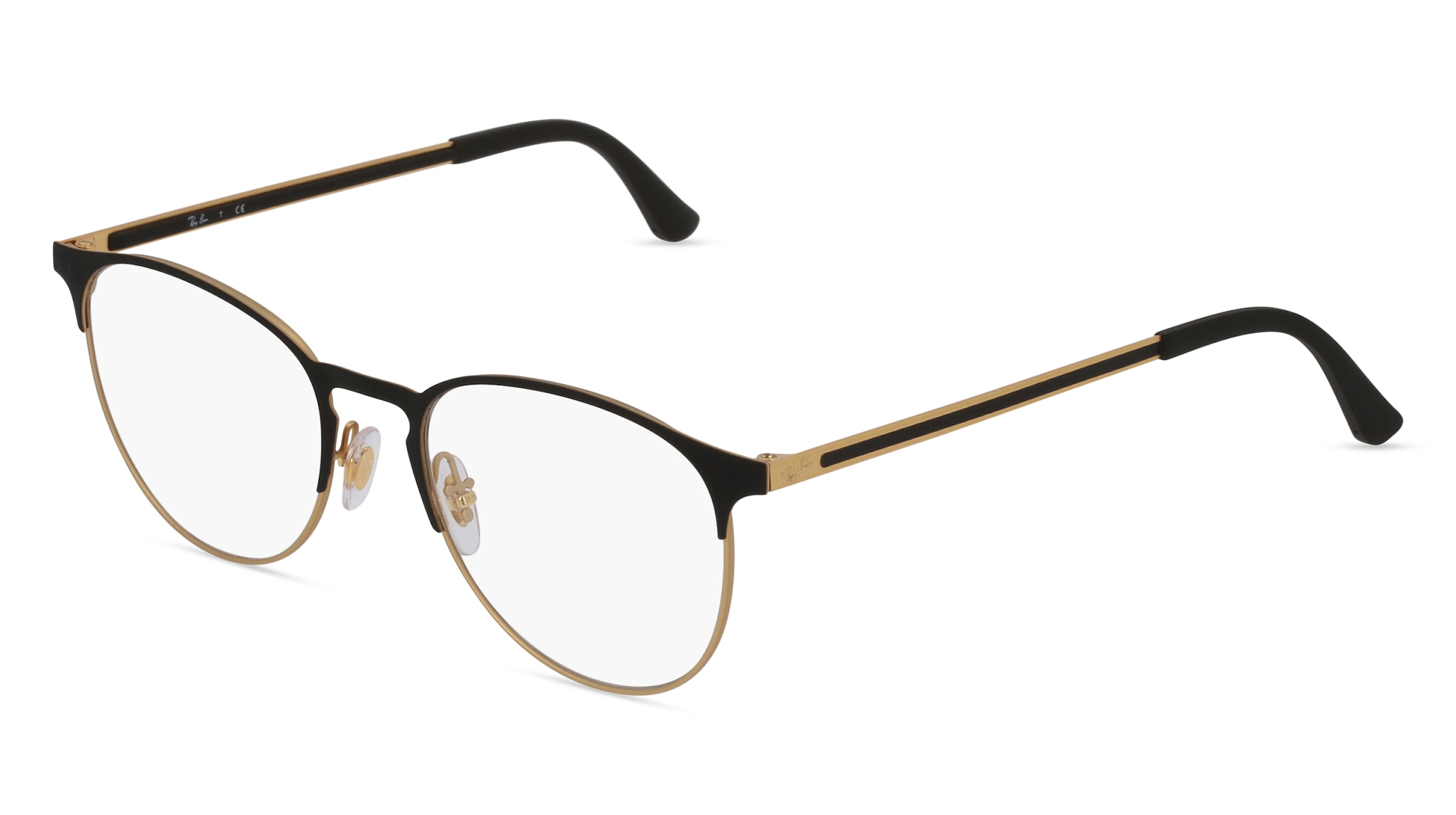 Ray-Ban RB 6375 Unisex-Brille inkl. Gläser Vollrand Panto Metall-Gestell 51/18/145, Schwarz