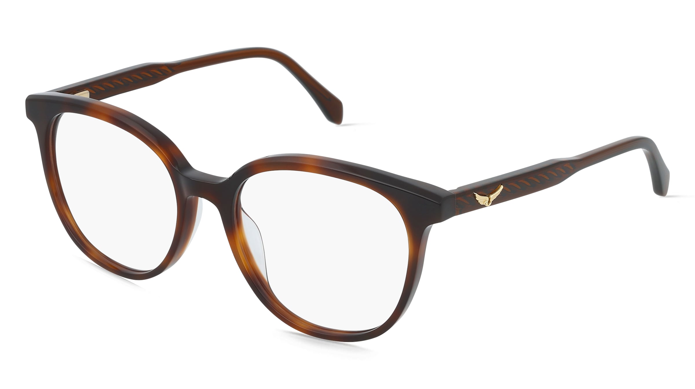Zadig &amp; Voltaire VZV438 Damen-Brille inkl. Gläser Vollrand Cat Eye Kunststoff-Gestell 52/17/140, Havanna