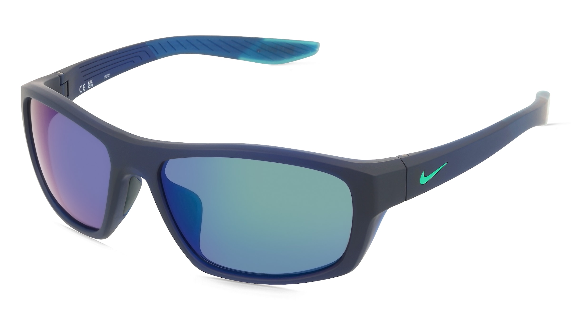 Nike BRAZEN BOOST M FJ1978 Unisex-Sonnenbrille Vollrand Quadratisch Kunststoff-Gestell, Blau