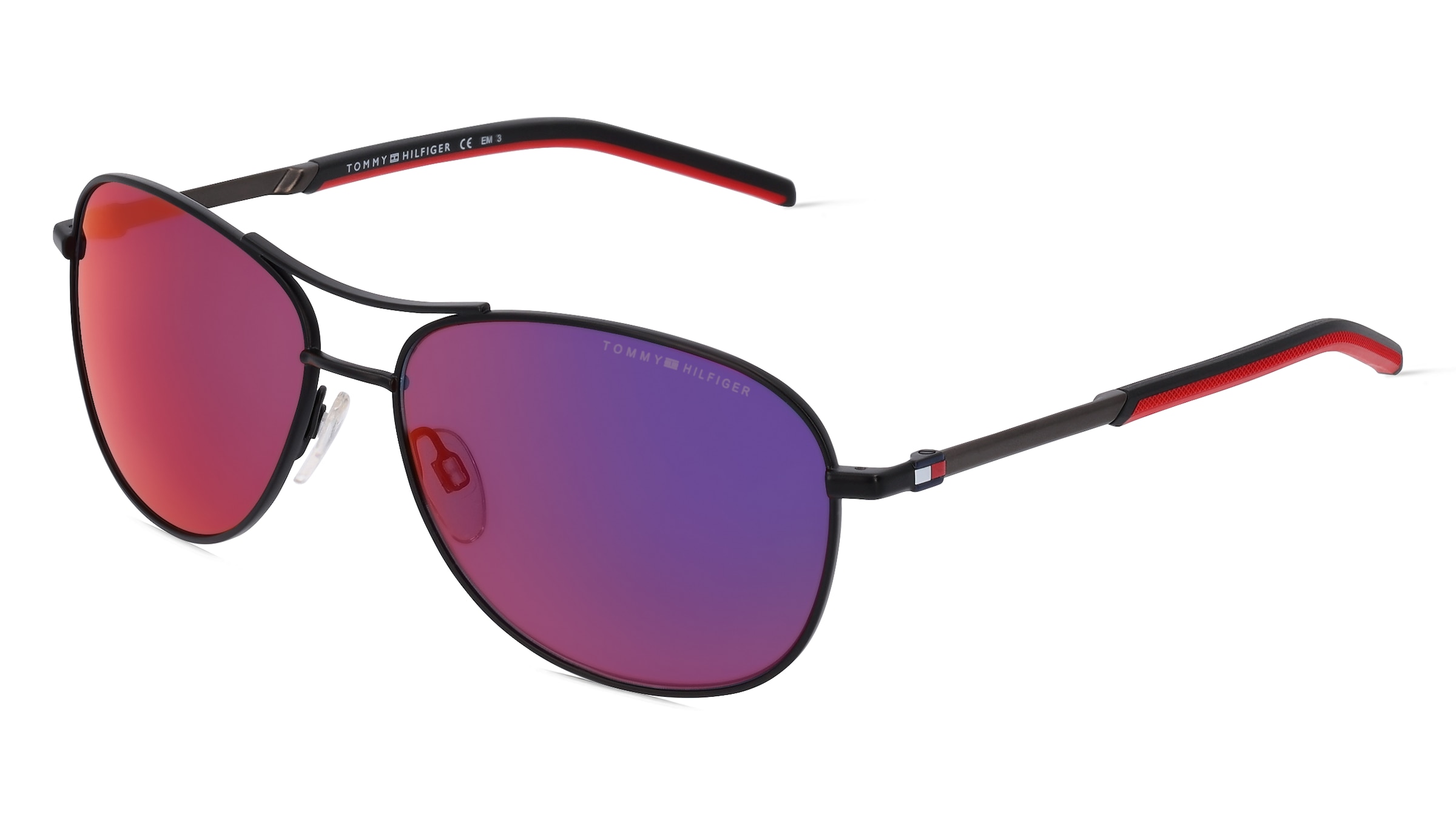 Safilo Tommy Hilfiger Eyewear TH 2023/S Herren-Sonnenbrille Vollrand Oval Metall-Gestell, Schwarz