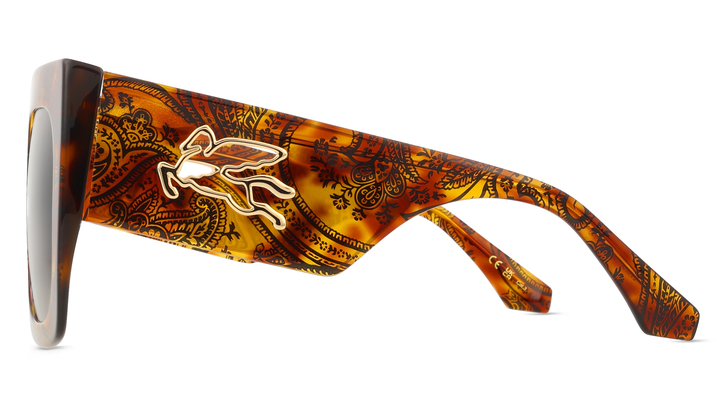 Thumbnail - Etro 0075/S Damen-Sonnenbrille Vollrand Quadratisch Acetat-Gestell, braun