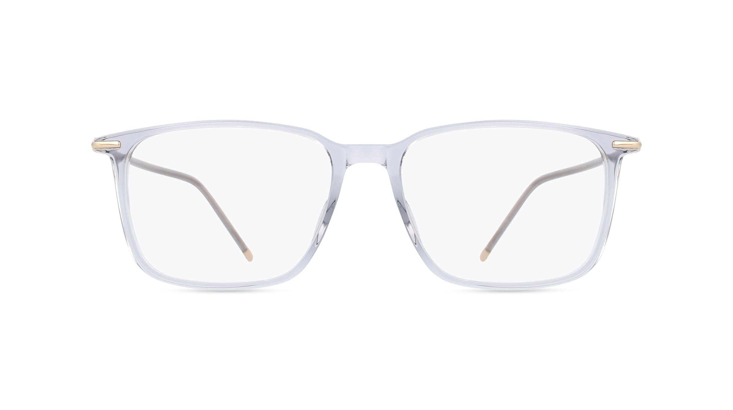 Boss 1372 Herren-Brille inkl. Gläser Vollrand Eckig Acetat-Gestell 53mm/16mm/145mm, Transparent