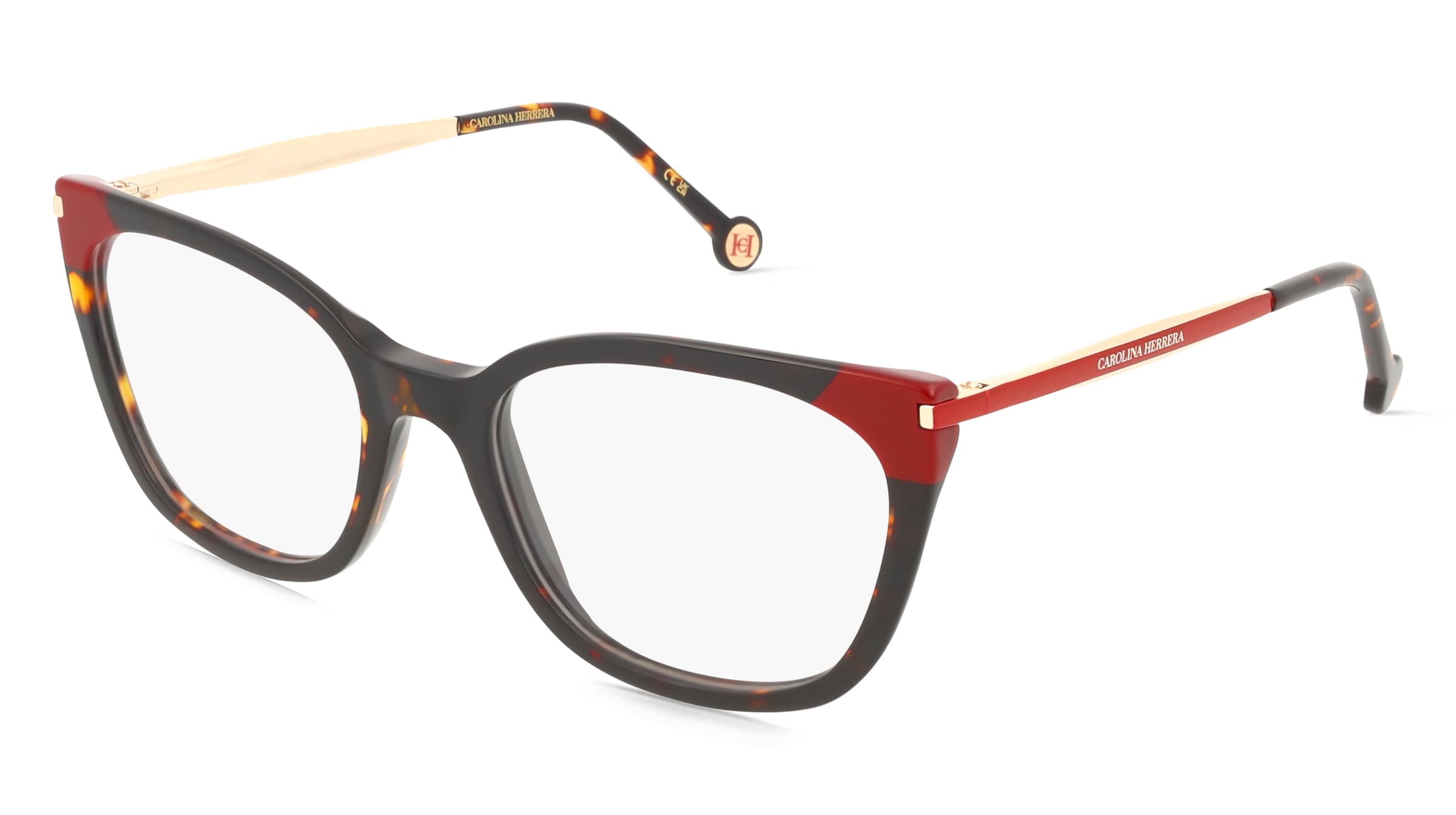 Carolina Herrera HER 0311 Damen-Brille inkl. Gläser Vollrand Panto Acetat-Gestell 53/19/140, Havanna