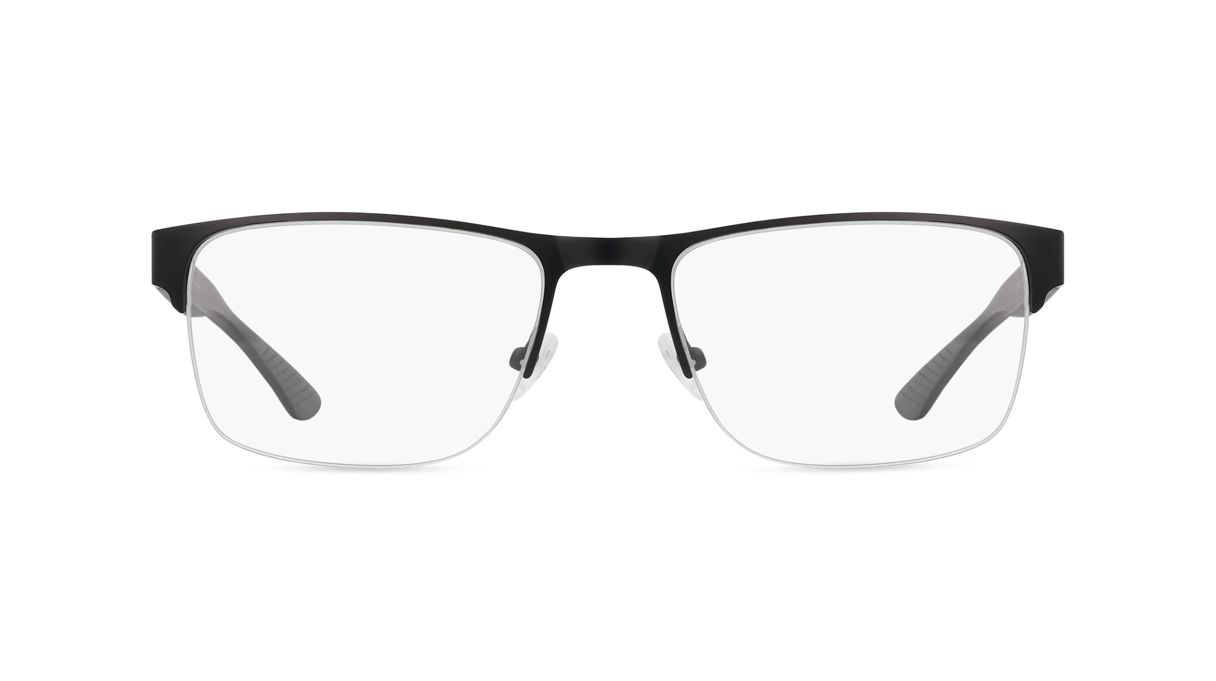 Calvin Klein CK21304 Unisex-Brille inkl. Gläser Halbrand Eckig Metall-Gestell 54mm/19mm/145mm, schwarz