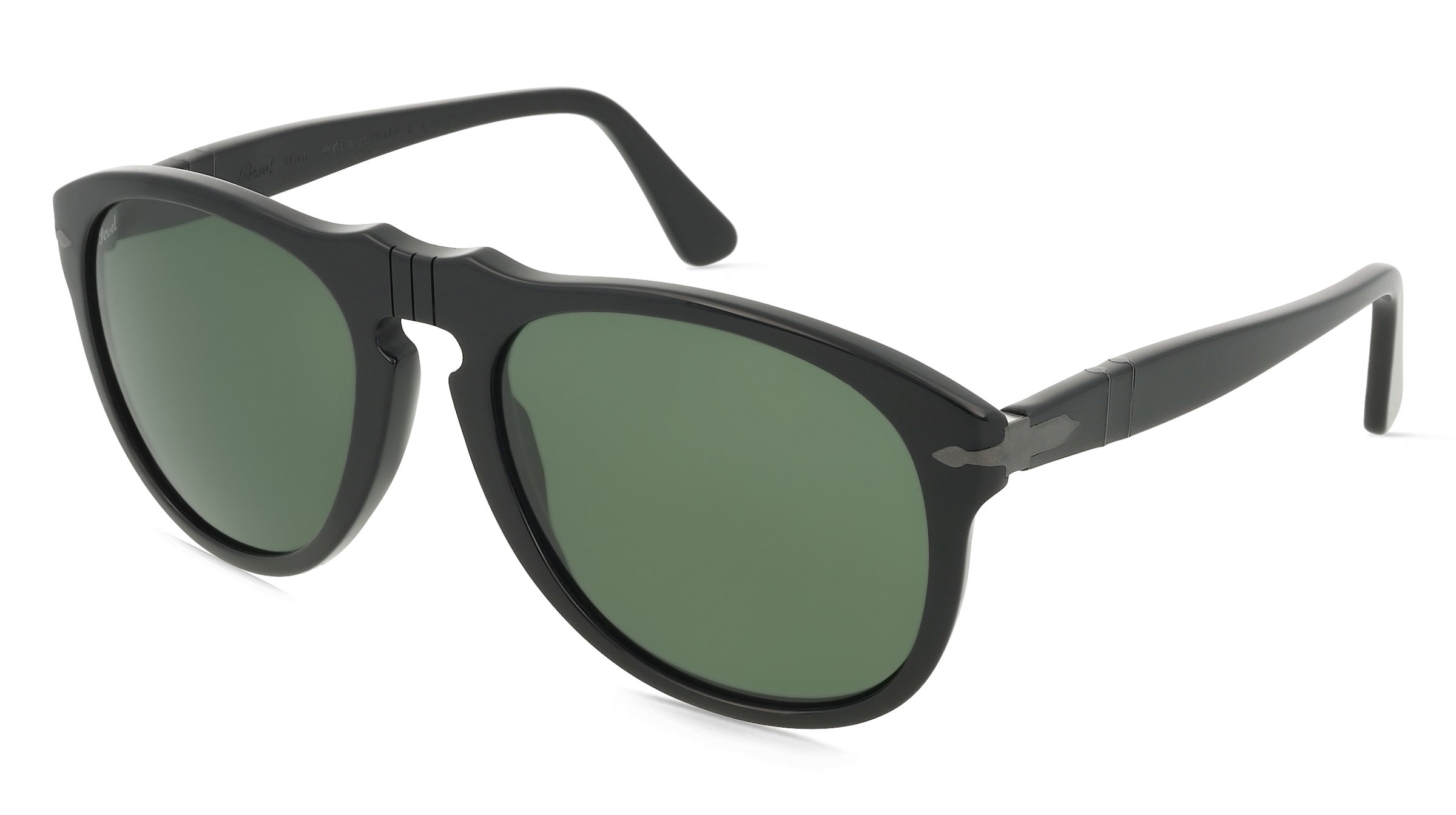 Persol 0PO0649NE Unisex-Sonnenbrille Vollrand Pilot Acetat-Gestell, Schwarz