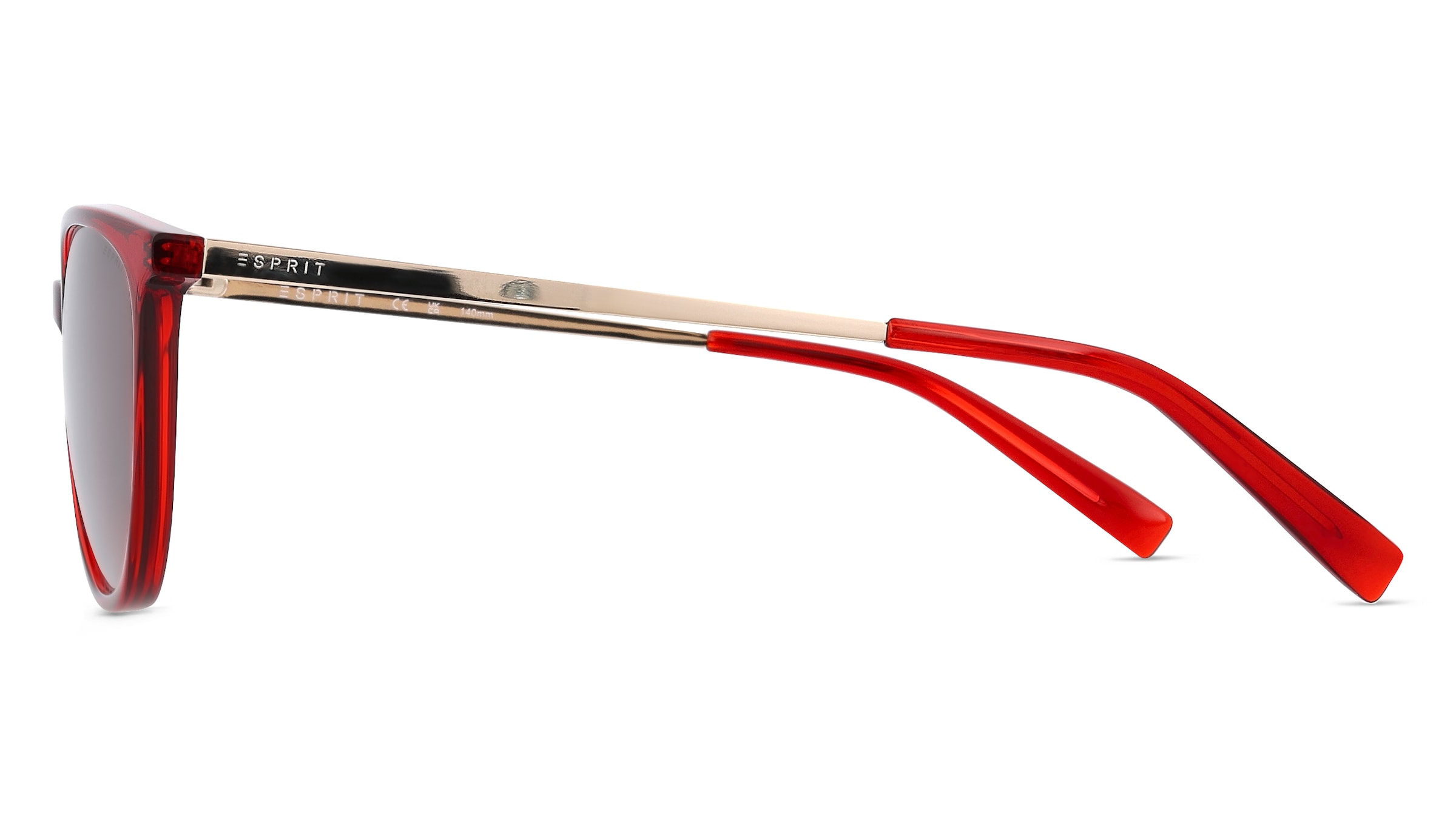 Thumbnail - Esprit 40071 Unisex-Sonnenbrille Vollrand Butterfly Nickelsilber-Gestell, rot