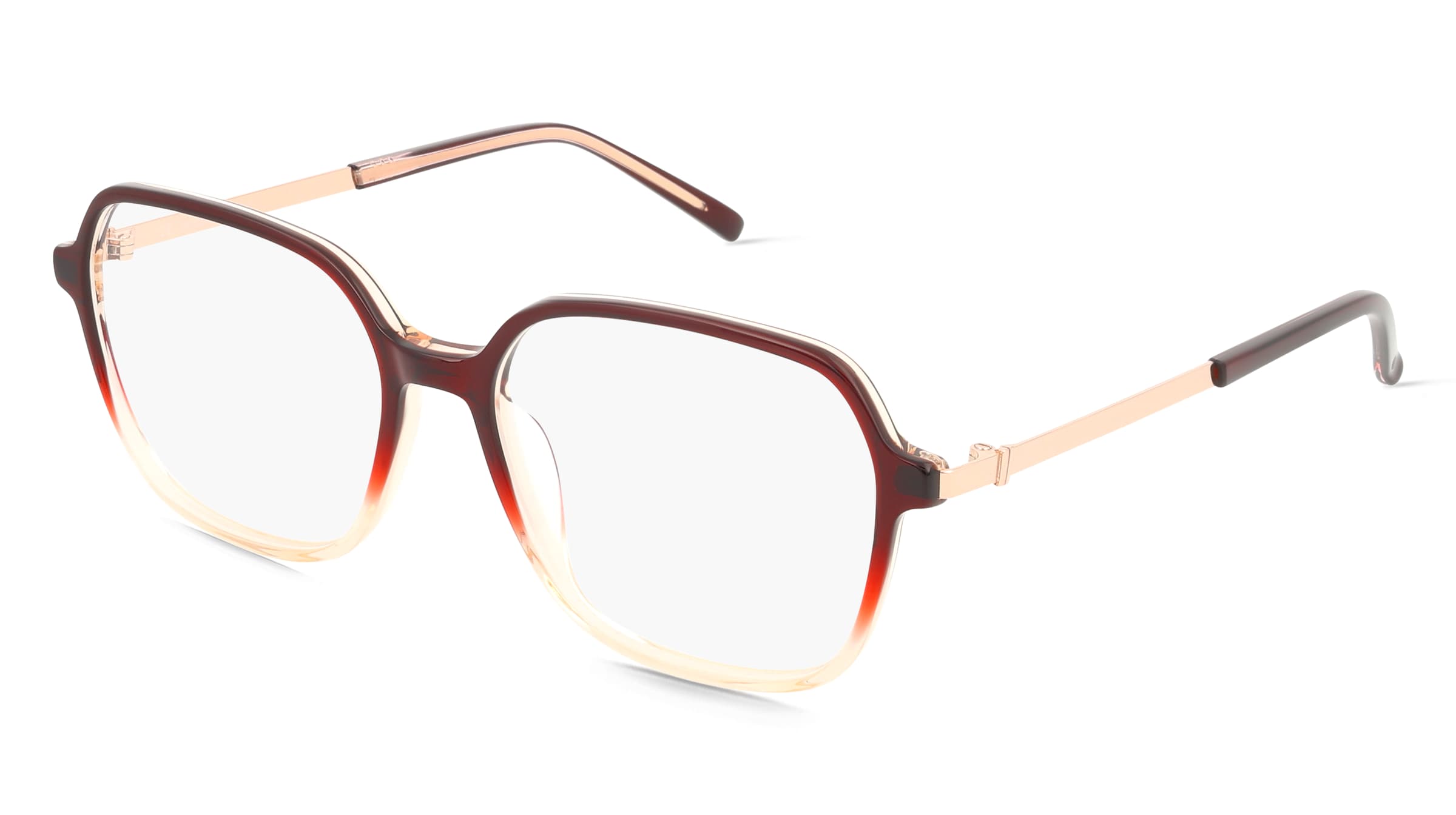 Fielmann 2224 CL ARIANE Unisex-Brille inkl. Gläser Vollrand Quadratisch Acetat Extrudiert-Gestell 54/16/140, Rot