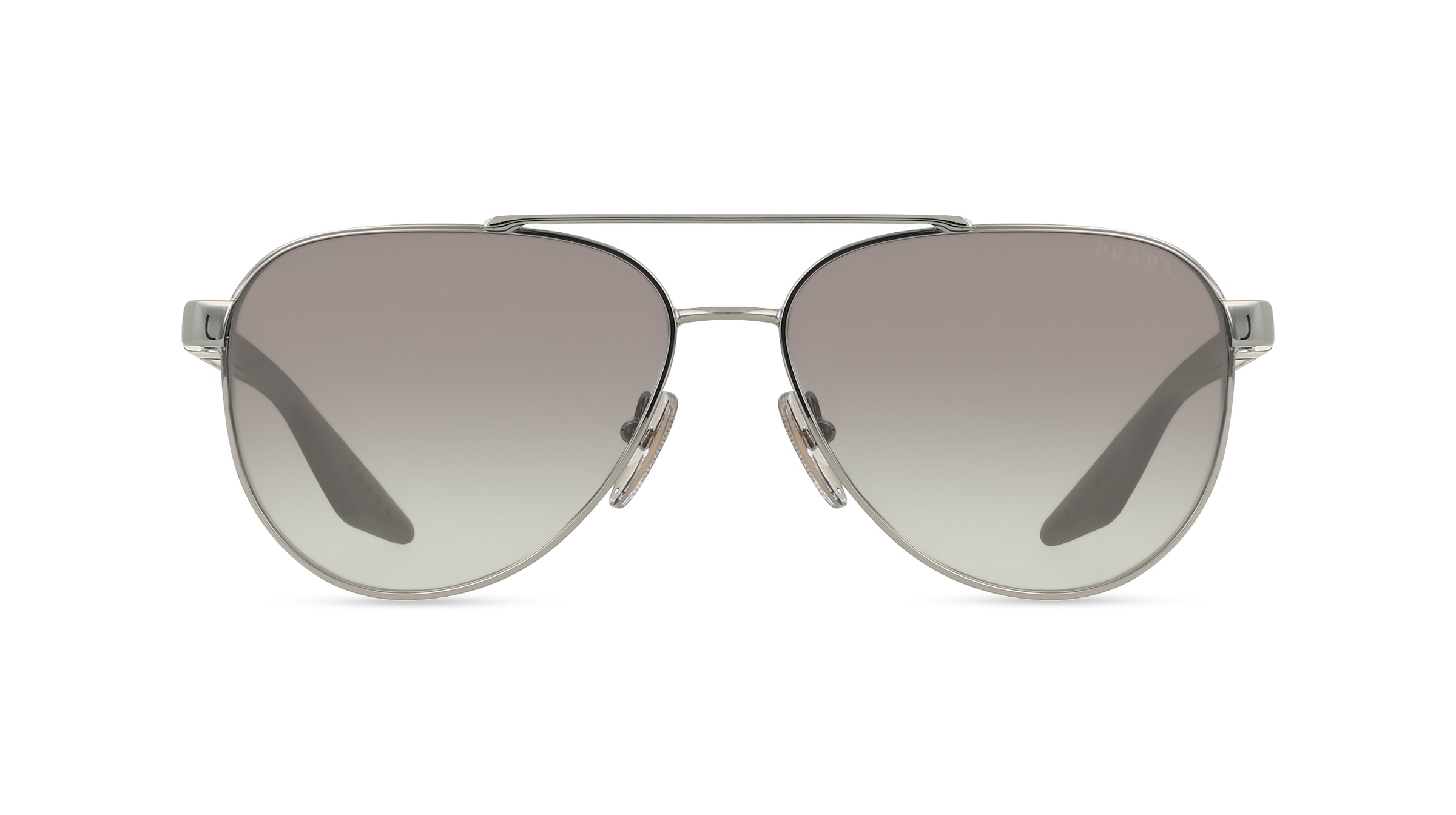 Prada Linea Rossa PSA52S Herren-Sonnenbrille Vollrand Pilot Metall-Gestell, silber