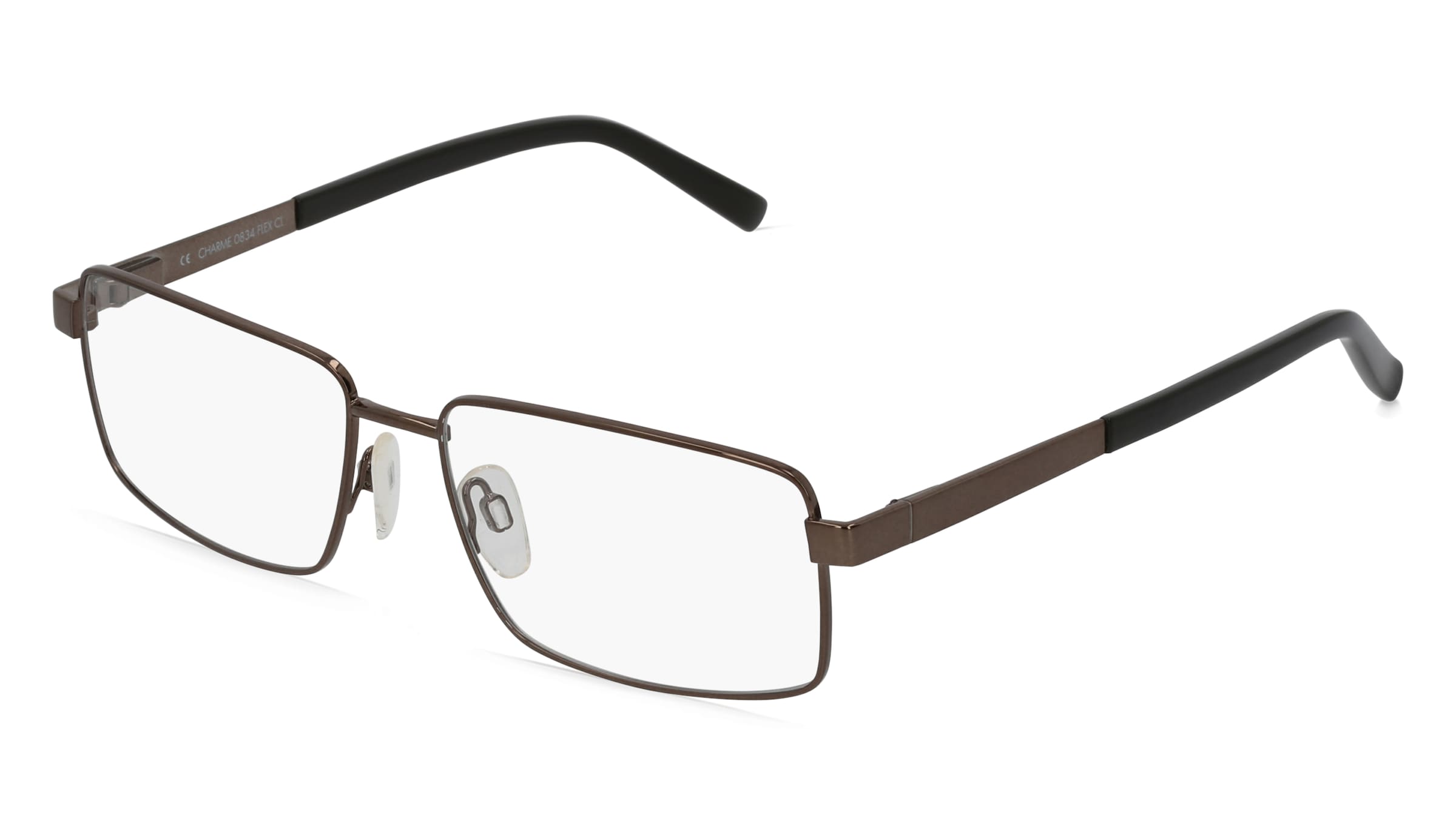 Fielmann CHARME 0834 FLEX CL Herren-Brille inkl. Gläser Vollrand Quadratisch Metall-Gestell 57/16/140, Grau