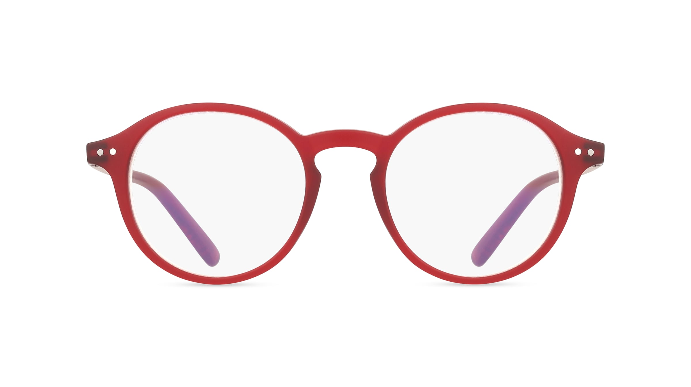 OKIDOKI SAMMY Reader Unisex-Brille Vollrand Panto Kunststoff-Gestell, rot