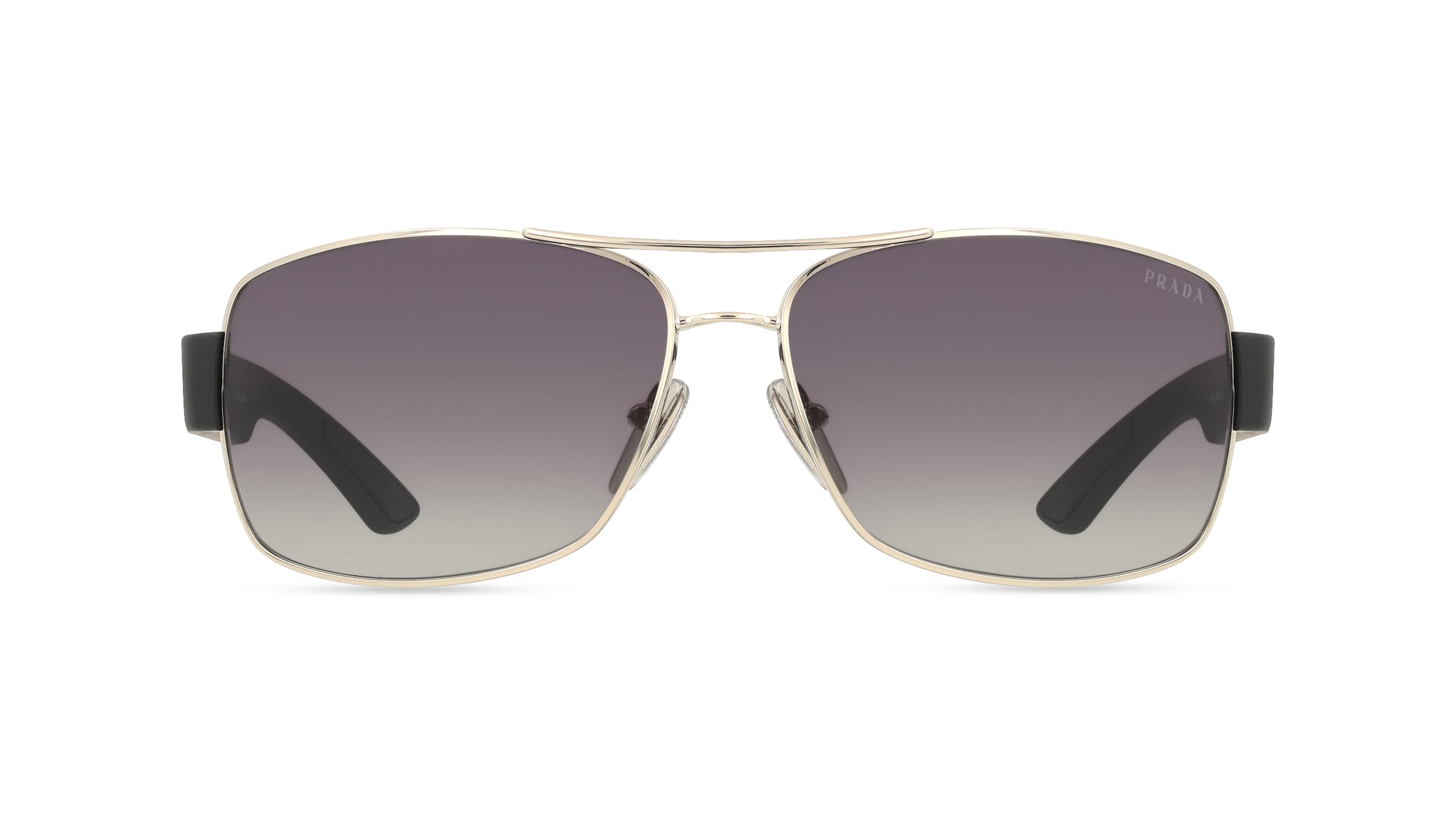 Prada Linea Rossa 0PS B52S Herren-Sonnenbrille Vollrand Quadratisch Metall-Gestell, silber
