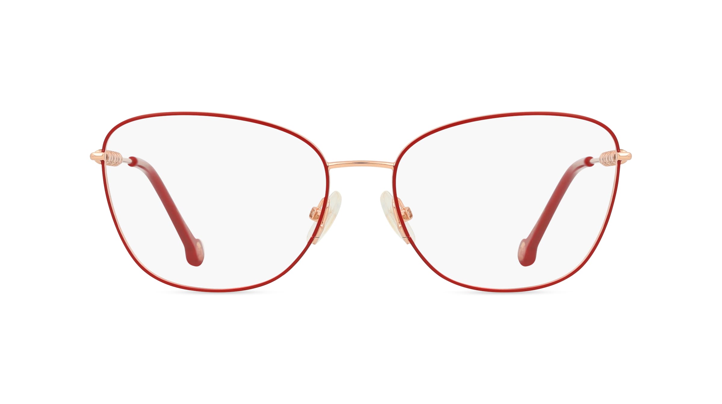 Carolina Herrera 0104 Damen-Brille inkl. Gläser Vollrand Cateye Acetat-Gestell 55mm/17mm/145mm, rot