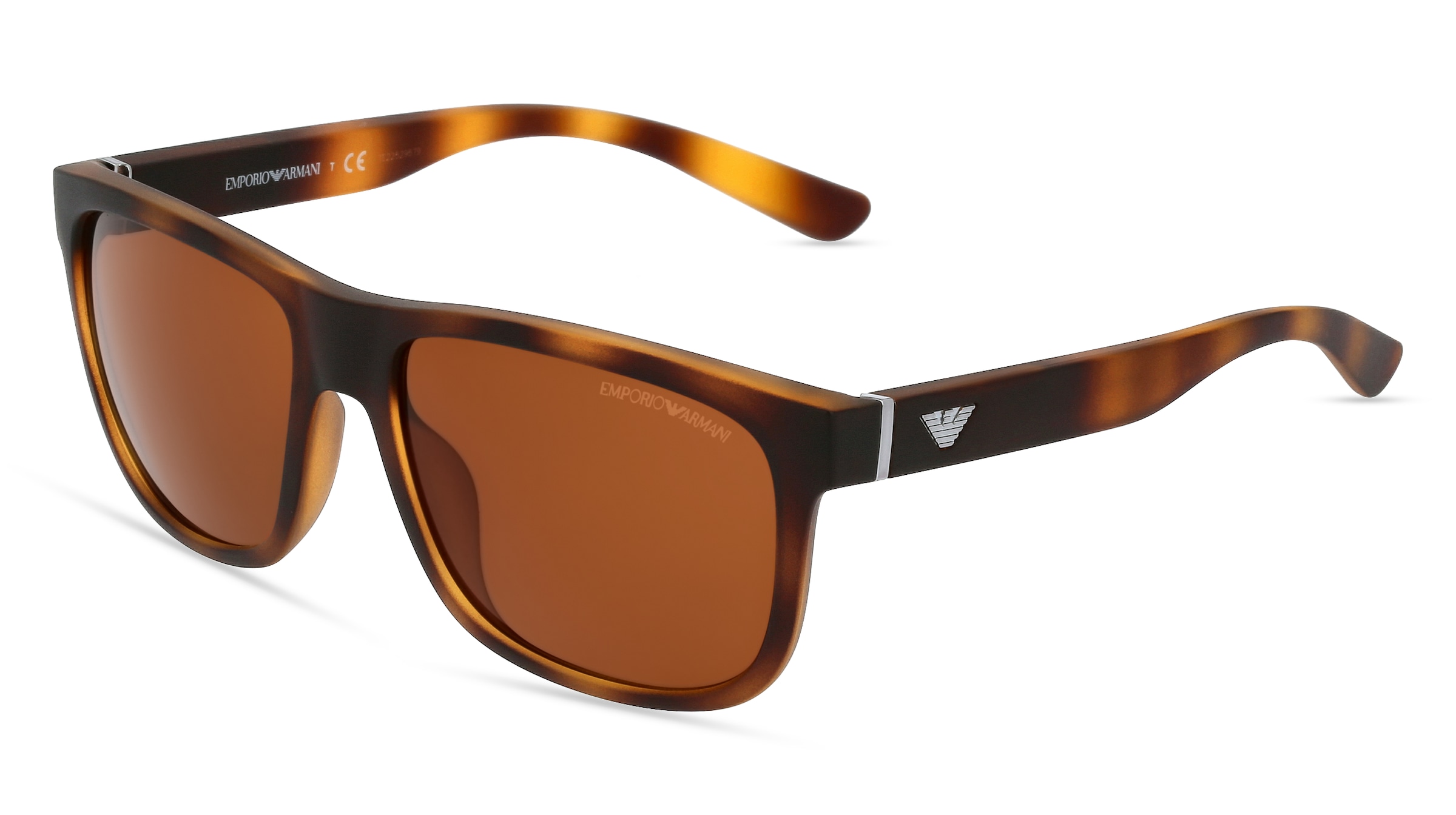 Luxottica Emporio Armani EA4182U Herren-Sonnenbrille Vollrand Eckig Kunststoff-Gestell, Havanna