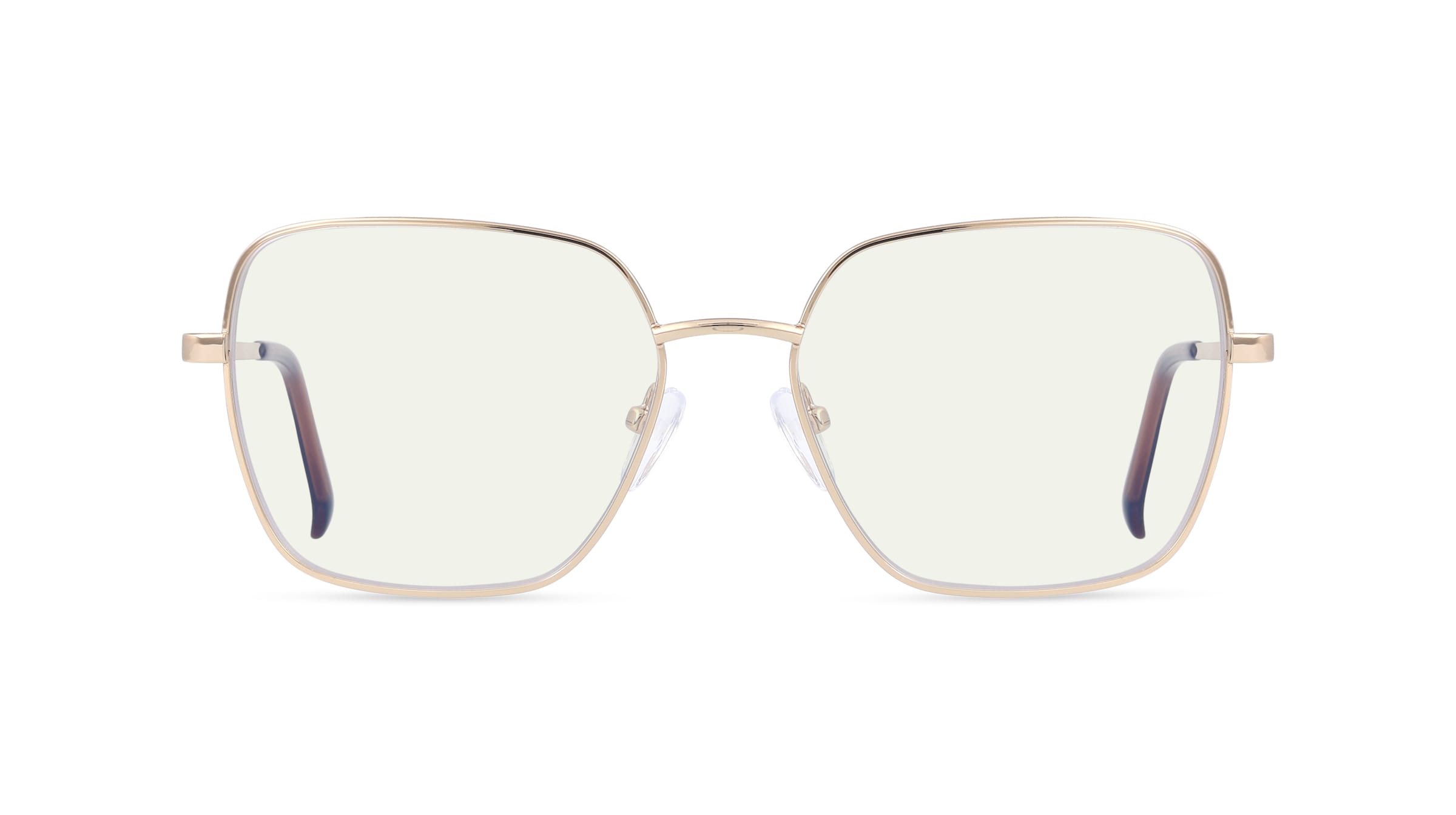 Fielmann BD 480 BL Damen-Blaulichtfilterbrille ohne Sehstärke Vollrand Eckig Edelstahl-Gestell, gold