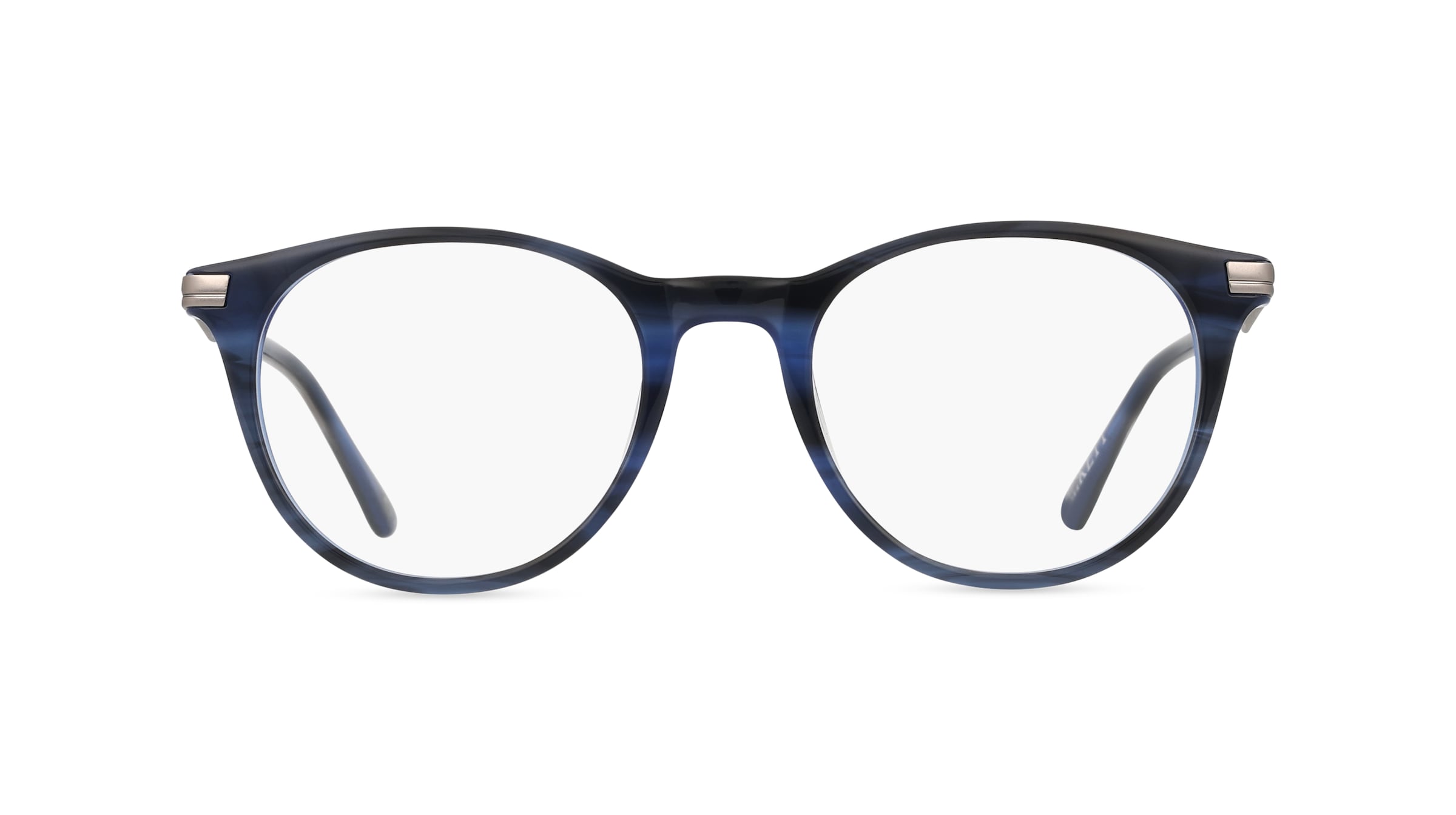 Hackett HE 1319 Unisex-Brille inkl. Gläser Vollrand Rund Acetat-Gestell 48mm/19mm/145mm, blau