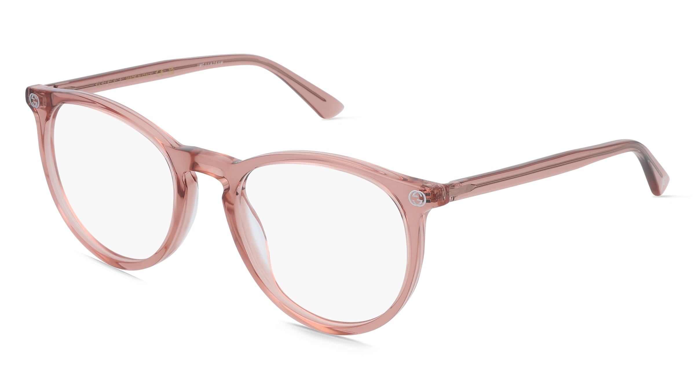Gucci GG0027O Damen-Brille inkl. Gläser Vollrand Rund Acetat-Gestell 50/20/140, Pink
