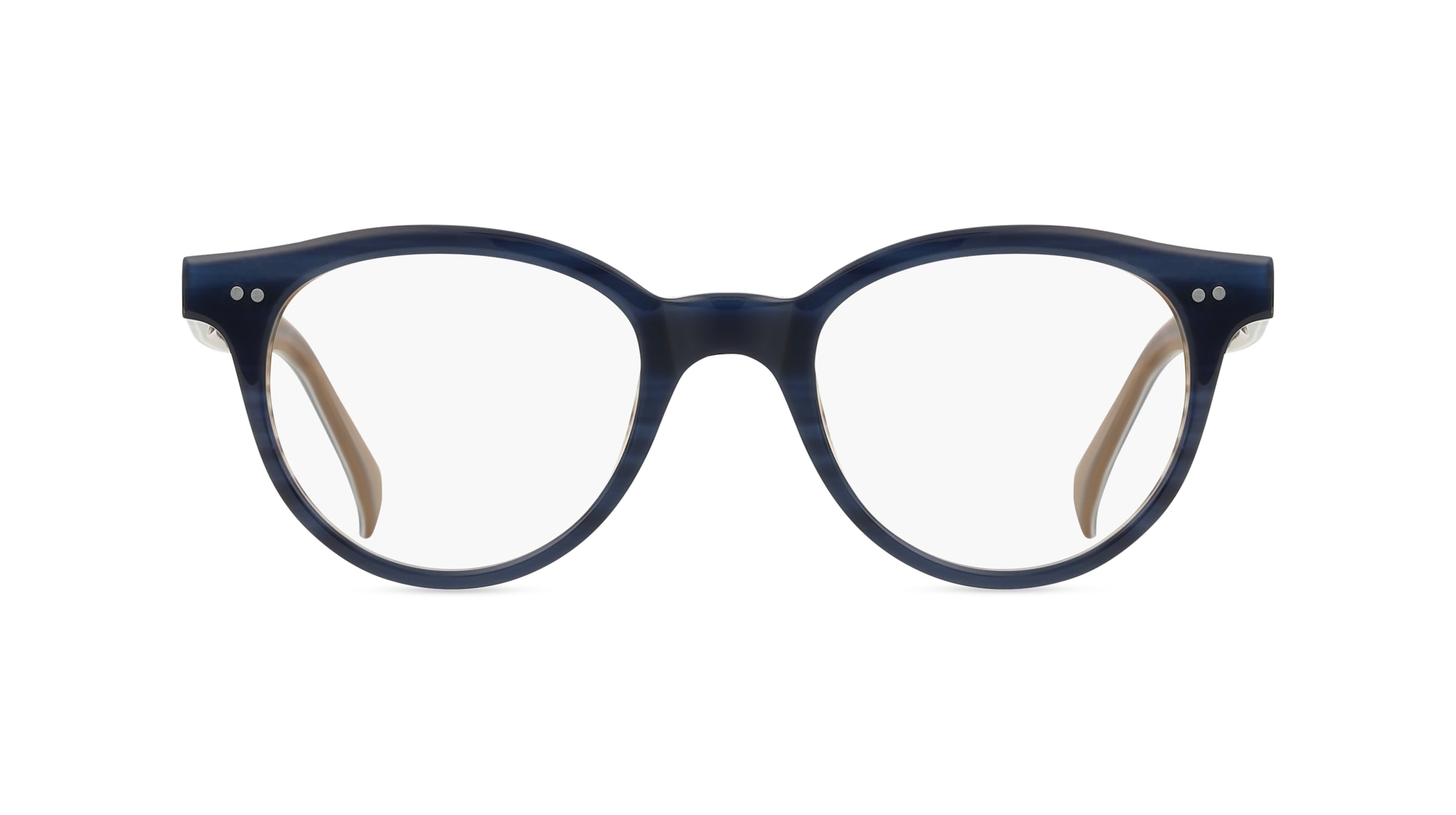 Fielmann BC 008 CL Jugend-Brille inkl. Gläser Vollrand Panto Acetat-Gestell 46/19/130, blau
