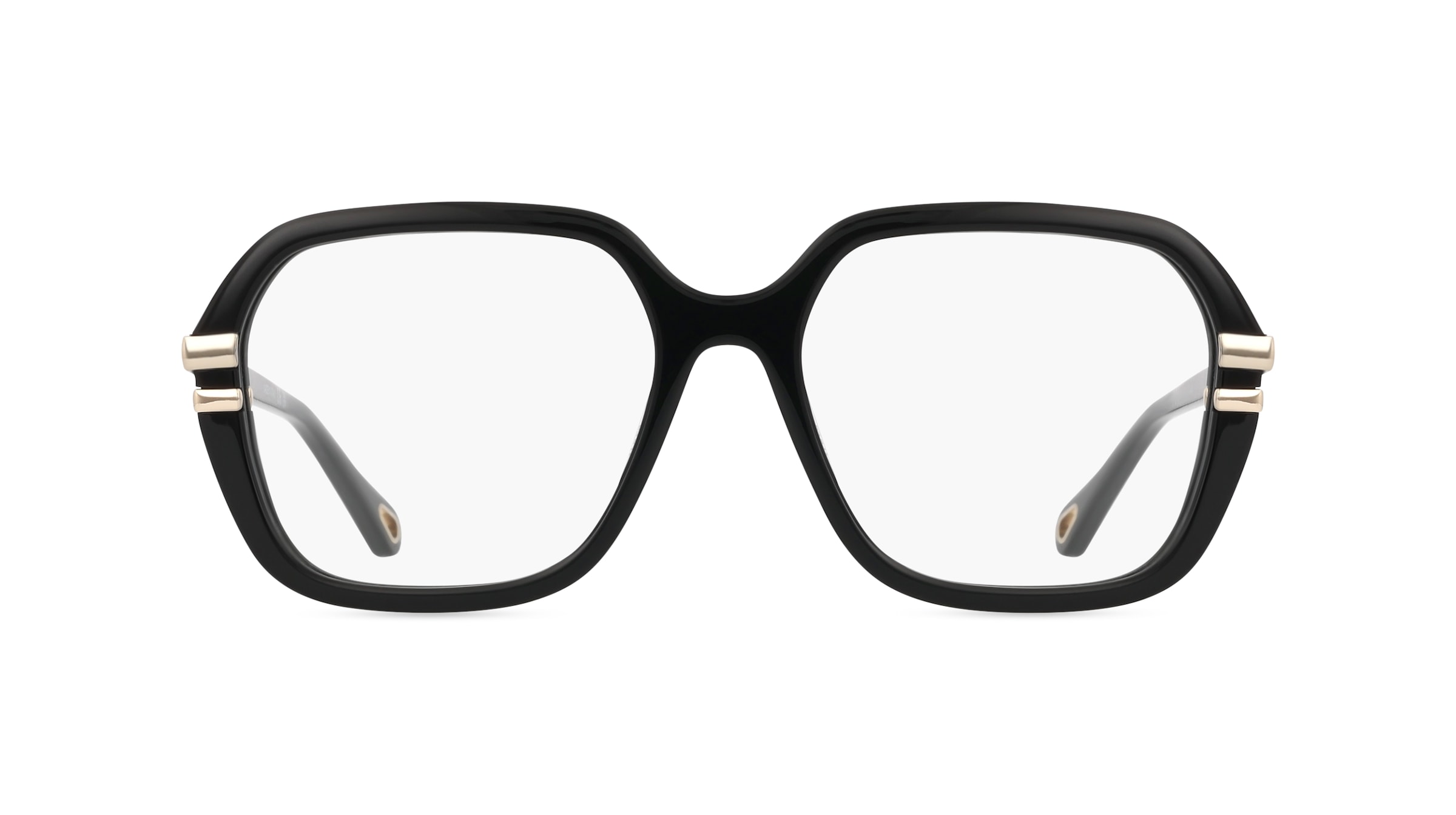 Chloé CH0205O Damen-Brille inkl. Gläser Vollrand Eckig Recycled Acetat-Gestell 53mm/17mm/130mm, schwarz