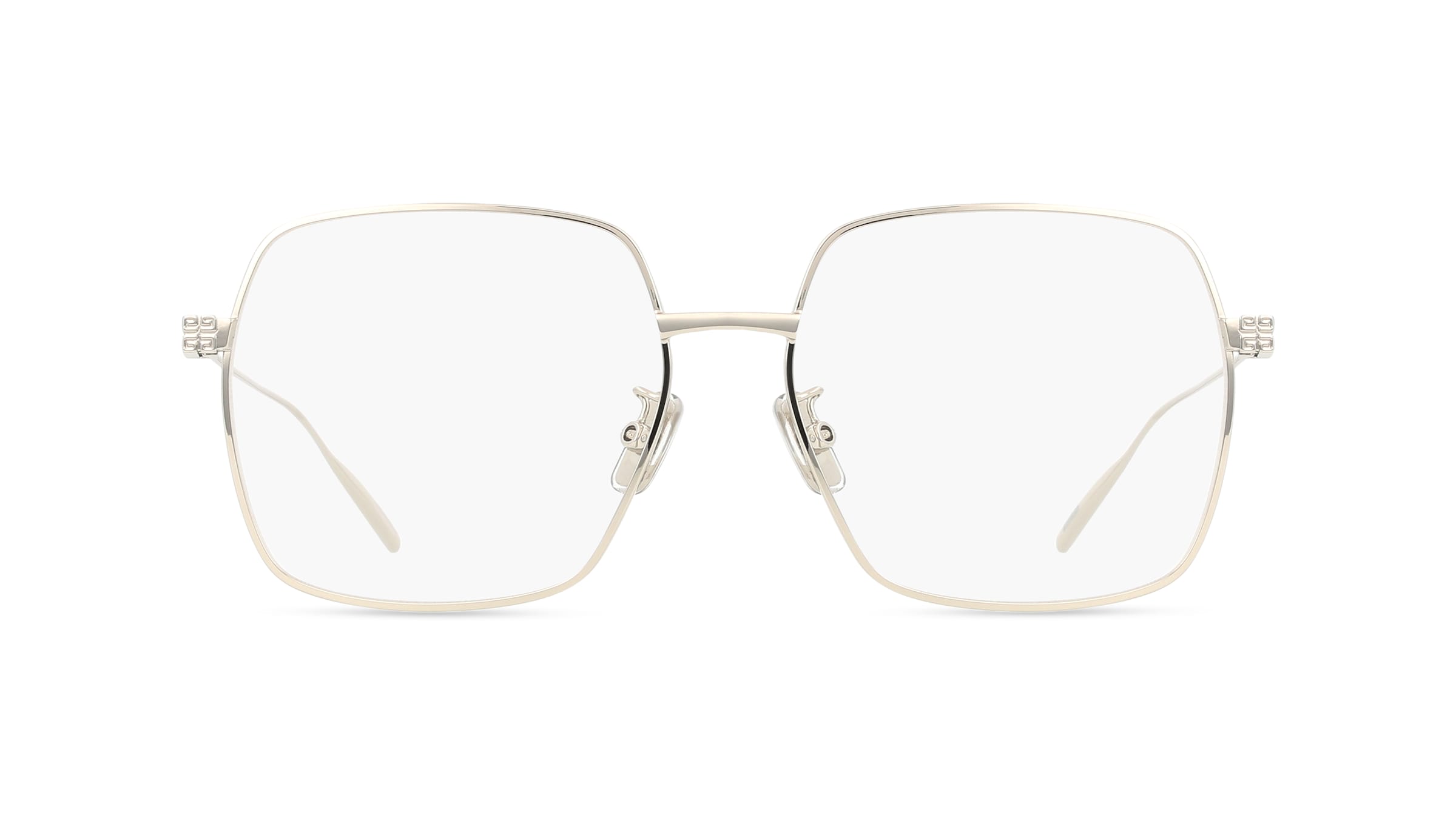 Givenchy GV50039U Unisex-Brille inkl. Gläser Vollrand Eckig Metall-Gestell 55/16/140, silber