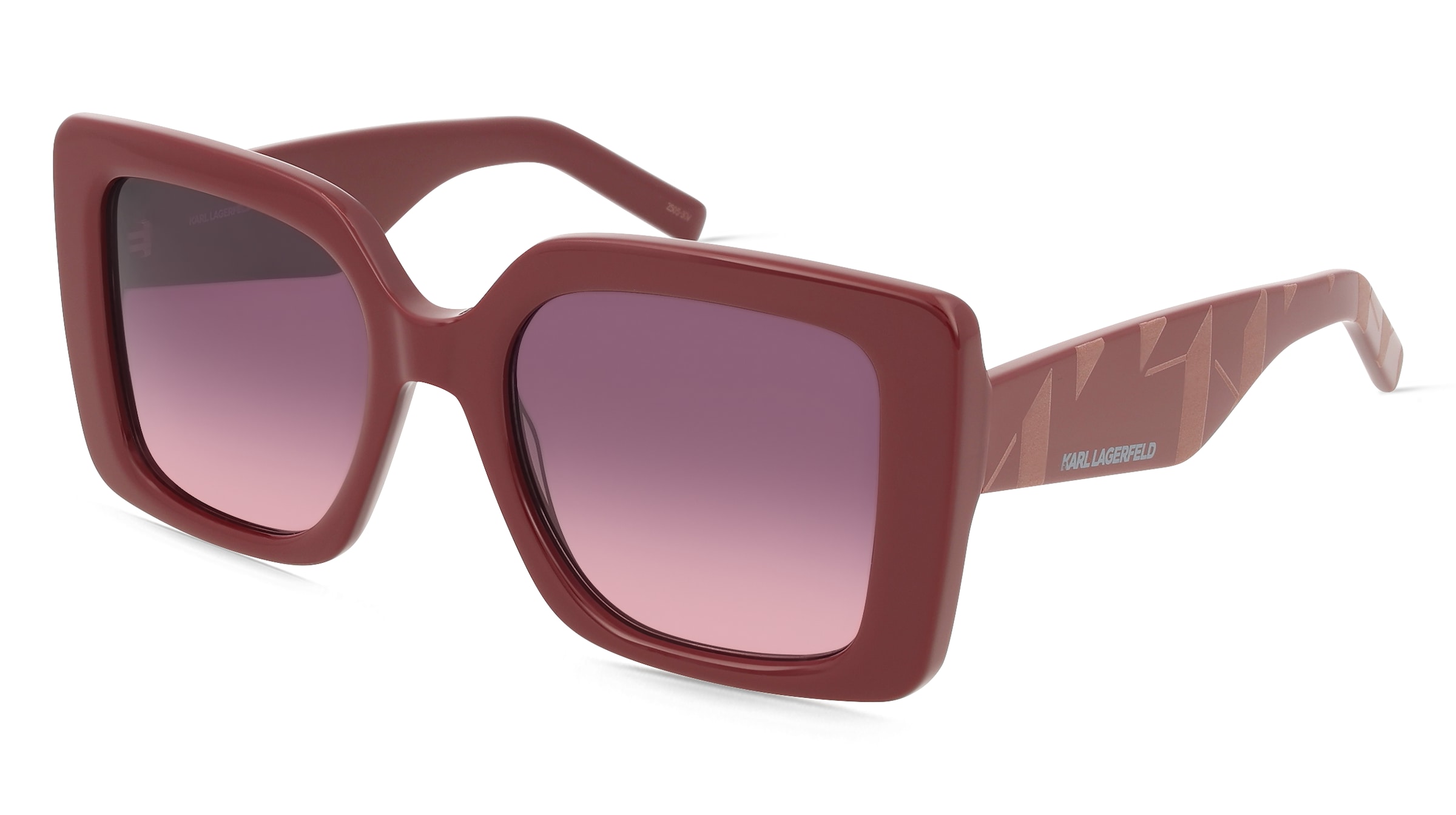 Karl Lagerfeld KL6203S Damen-Sonnenbrille Vollrand Eckig Acetat-Gestell, Rot