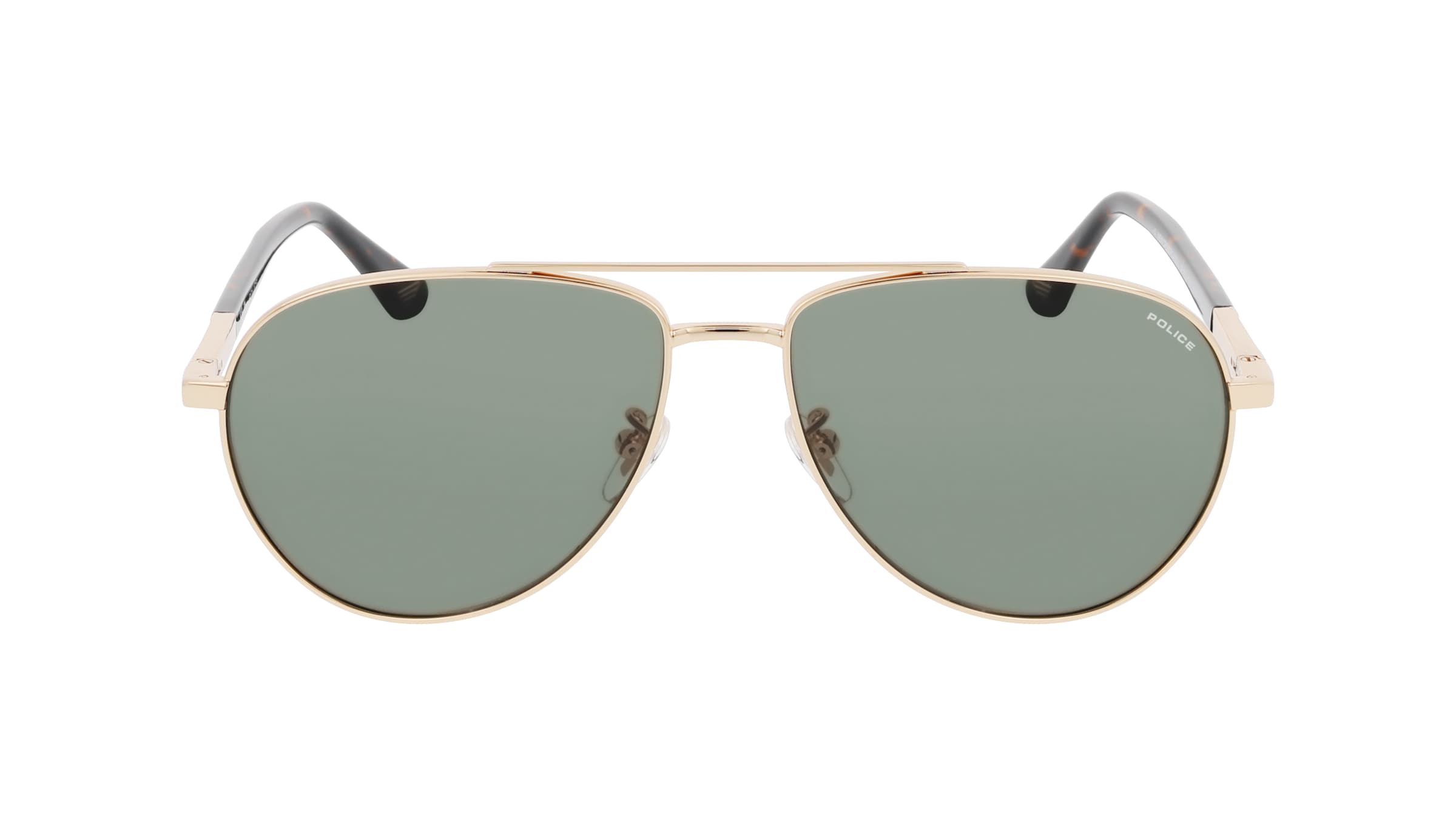 Police SPLR77 Herren-Sonnenbrille Vollrand Pilot Edelstahl-Gestell, pink