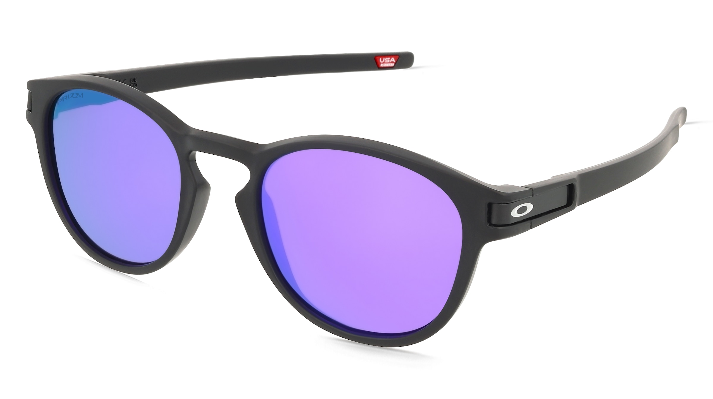 Oakley OO9265 LATCH Herren-Sonnenbrille Vollrand Oval Kunststoff-Gestell, Schwarz