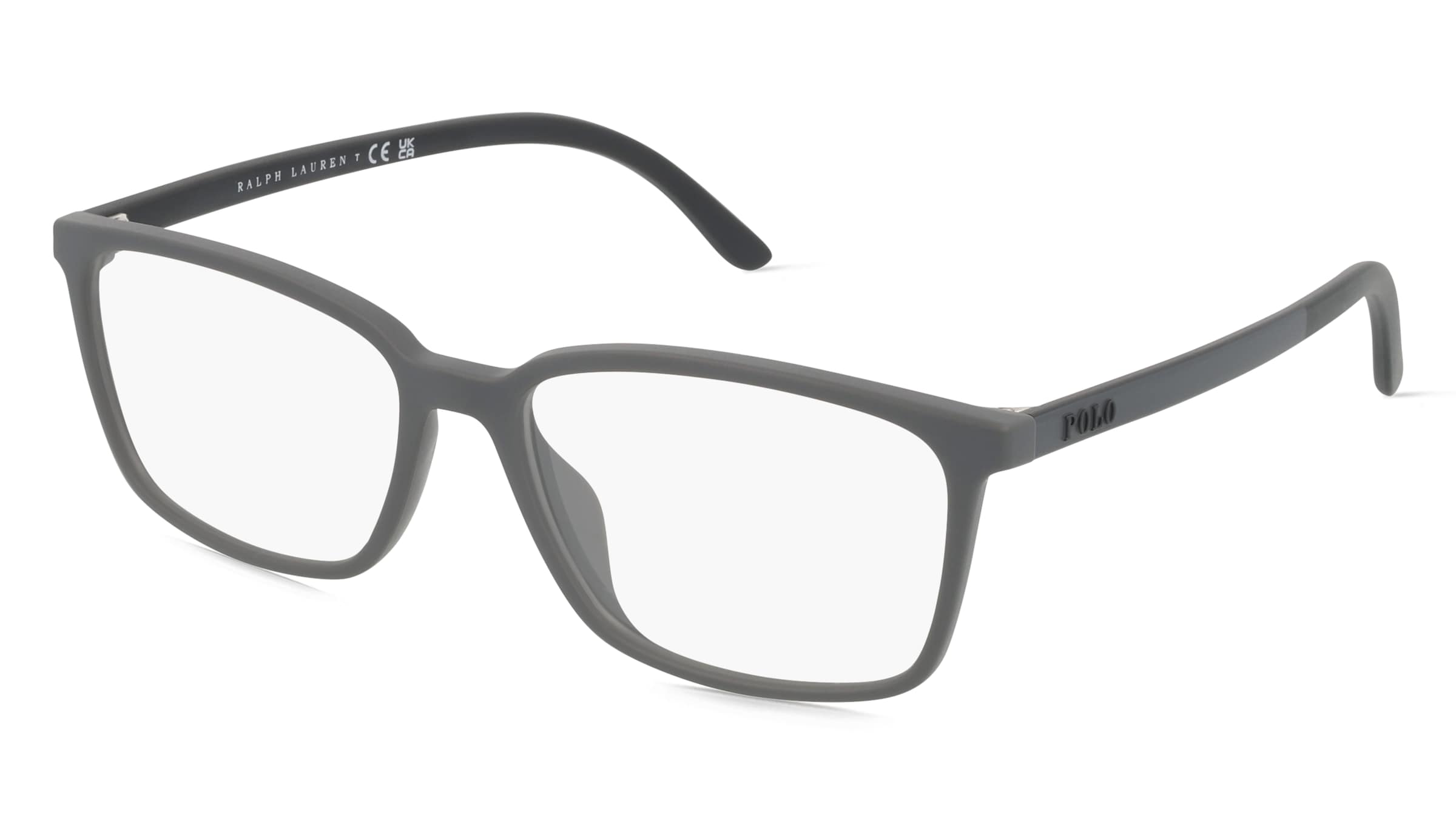 Polo Ralph Lauren PH2250U Herren-Brille inkl. Gläser Vollrand Quadratisch Kunststoff-Gestell 56/16/145, Grau