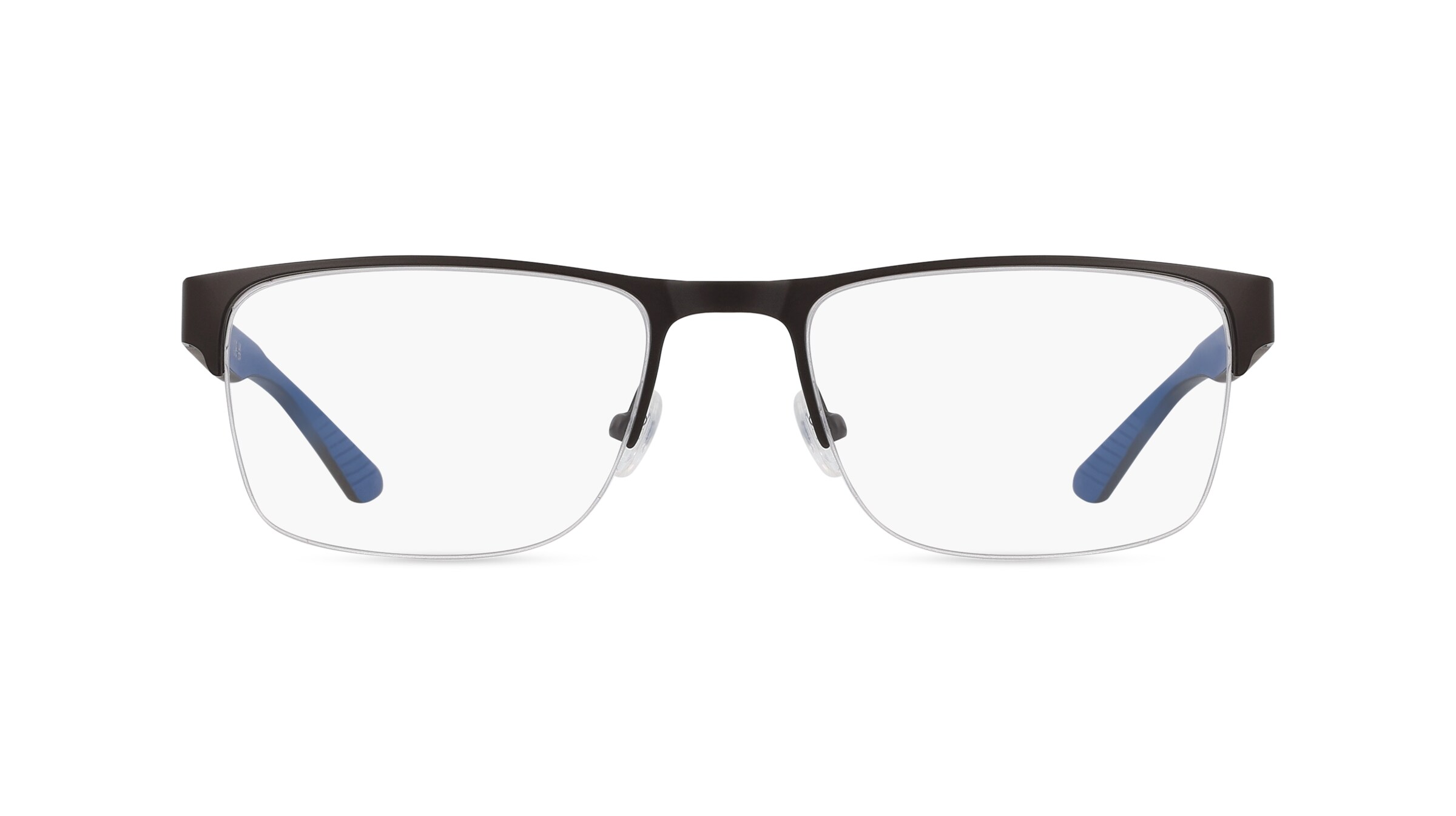 Calvin Klein CK21304 Unisex-Brille inkl. Gläser Halbrand Eckig Metall-Gestell 54mm/19mm/145mm, grau