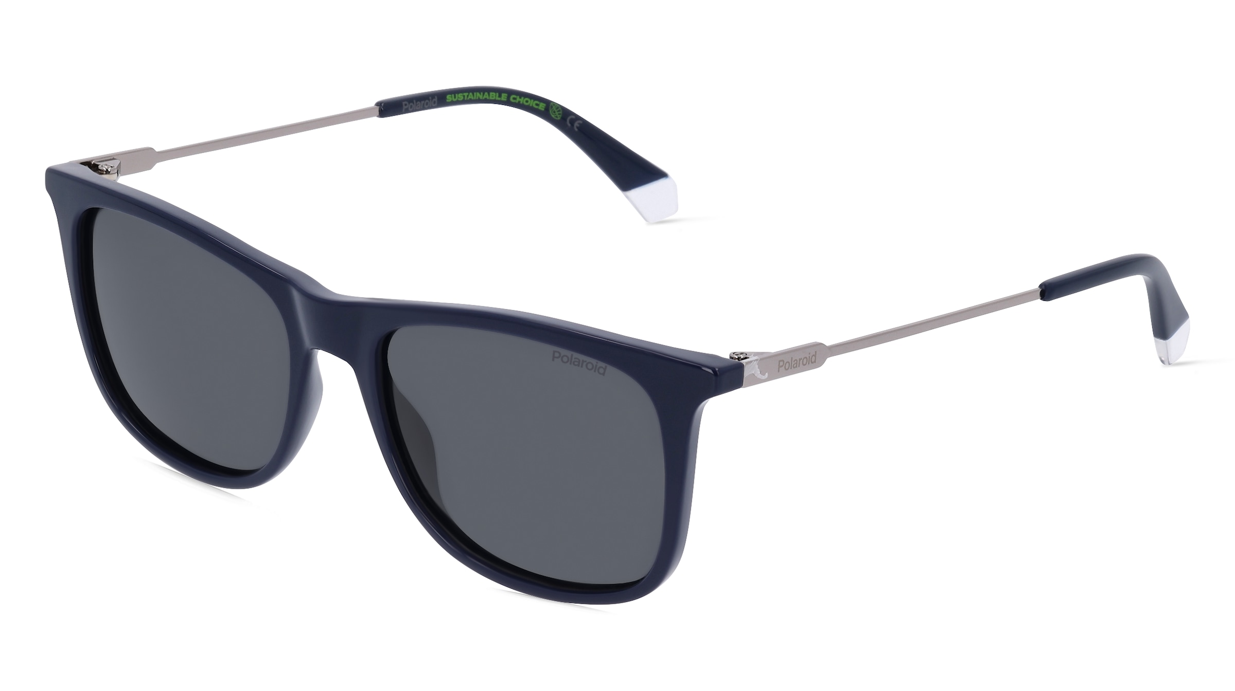 Safilo Polaroid PLD 4145/S/X Herren-Sonnenbrille Vollrand Eckig Kunststoff-Gestell, blau