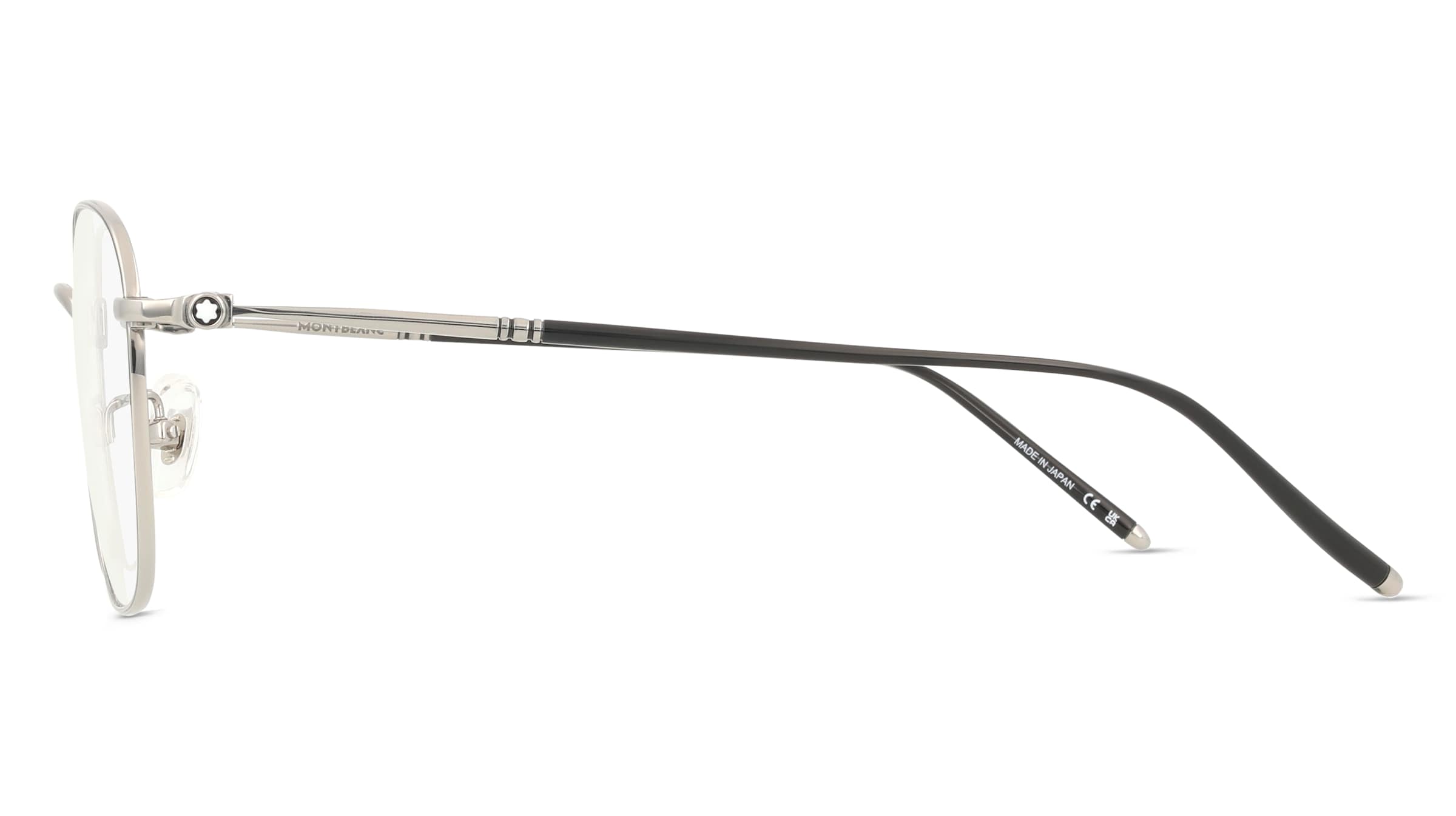 Thumbnail - Montblanc MB0415OA Herren-Brille inkl. Gläser Vollrand Eckig Titan-Gestell 54mm/20mm/145mm, Silber