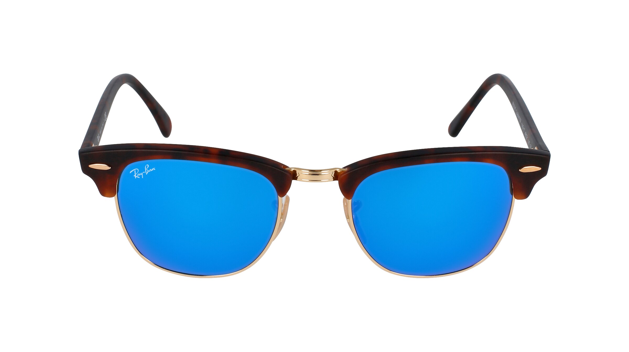 Ray-Ban RB 3016 CLUBMASTER Unisex-Sonnenbrille Vollrand Browline Acetat-Gestell, braun