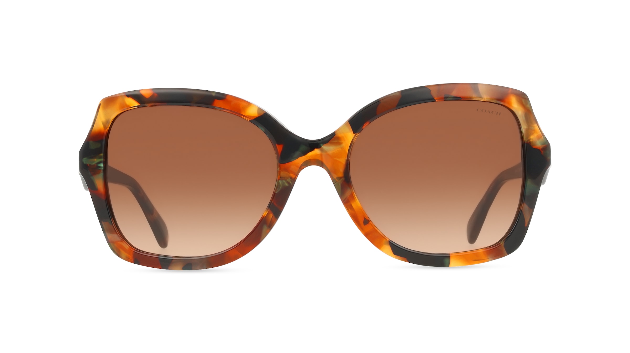 Coach HC8410U Damen-Sonnenbrille Vollrand Butterfly Acetat-Gestell, braun