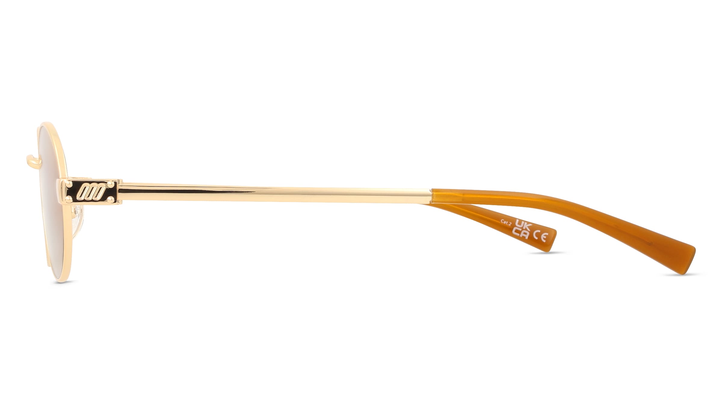 Thumbnail - Le Specs LSP2552287 Damen-Sonnenbrille Vollrand Rund Metall-Gestell, gold