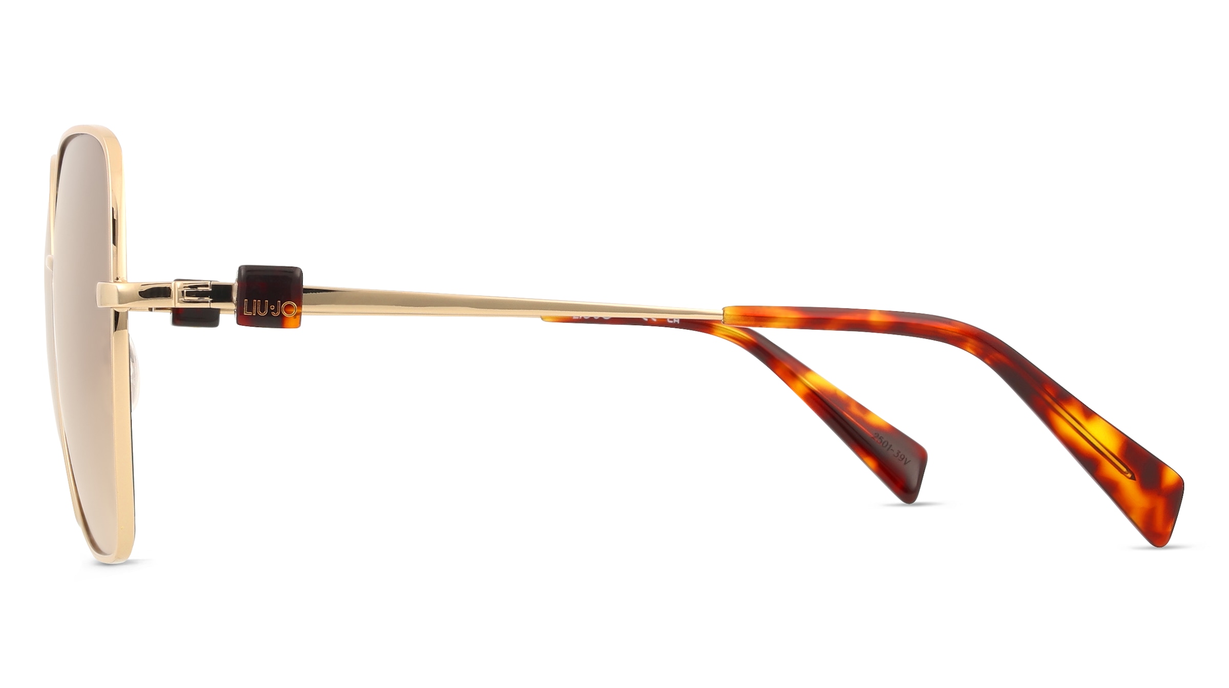 Thumbnail - Liu Jo LJ160S Unisex-Sonnenbrille Vollrand Quadratisch Metall-Gestell, gelb