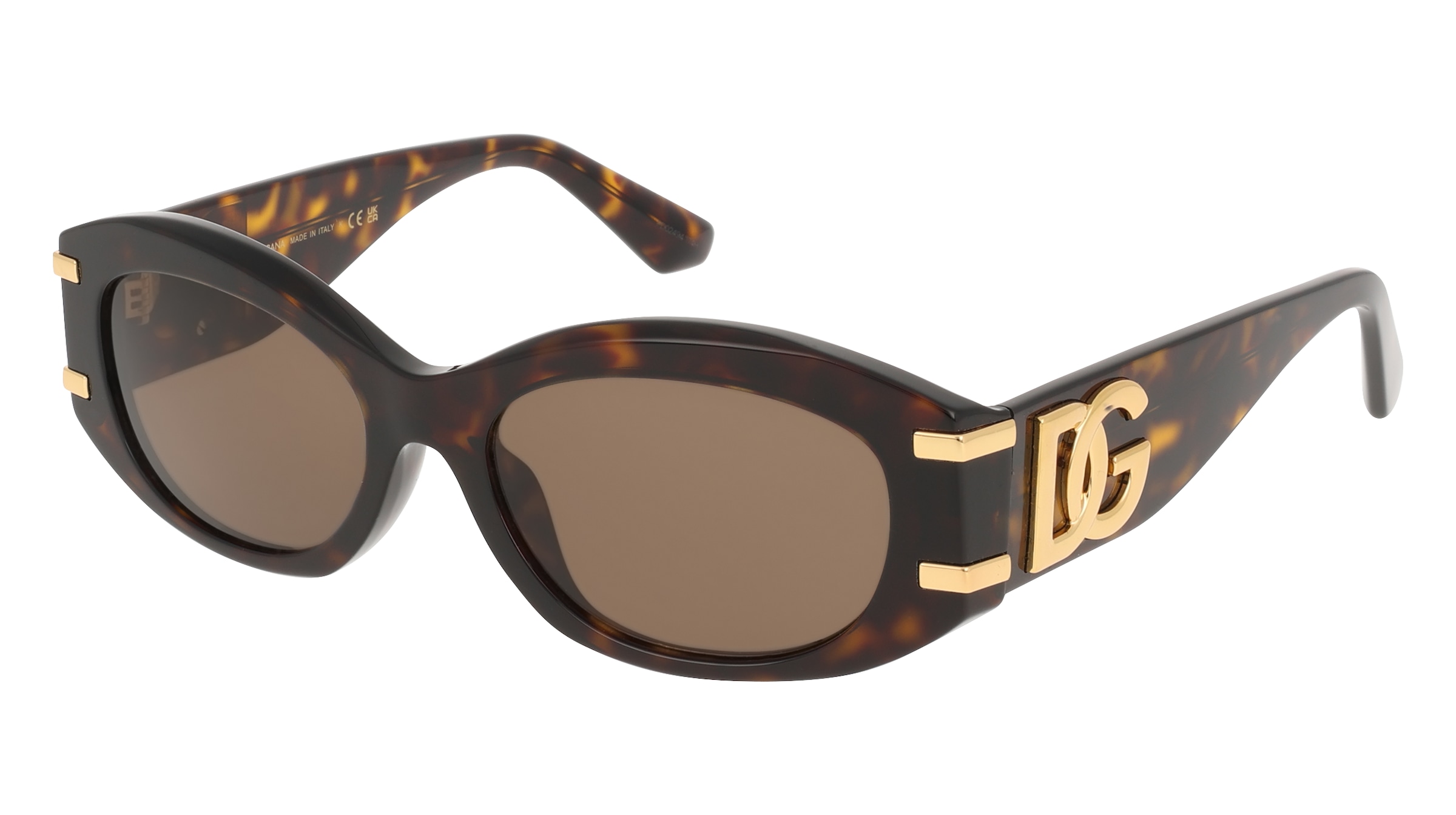 Dolce&amp;Gabbana DG4502 Damen-Sonnenbrille Vollrand Oval Acetat-Gestell, Havanna
