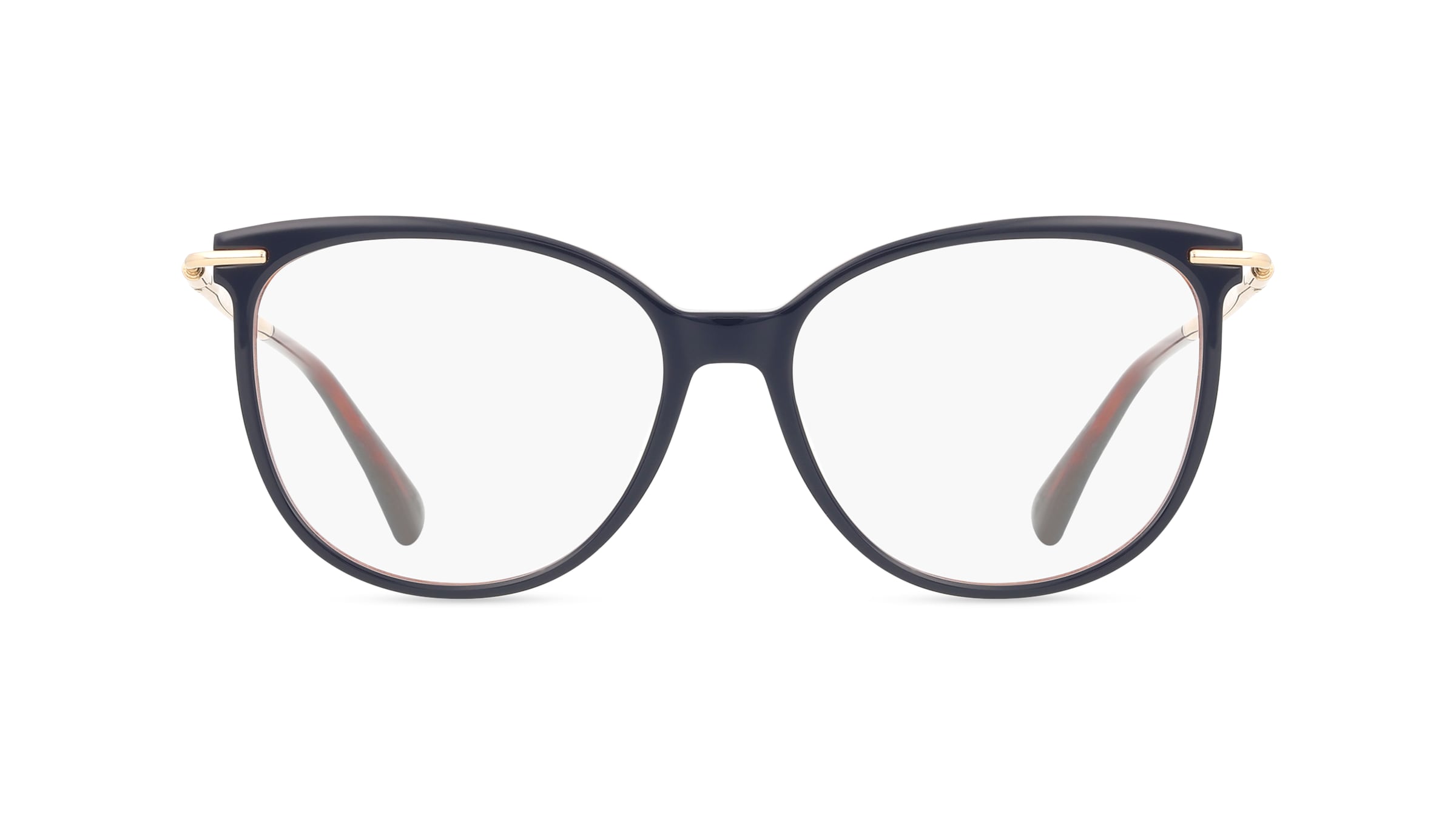 Max Mara MM5050 Damen-Brille inkl. Gläser Vollrand Panto Acetat-Gestell 54mm/15mm/135mm, Blau