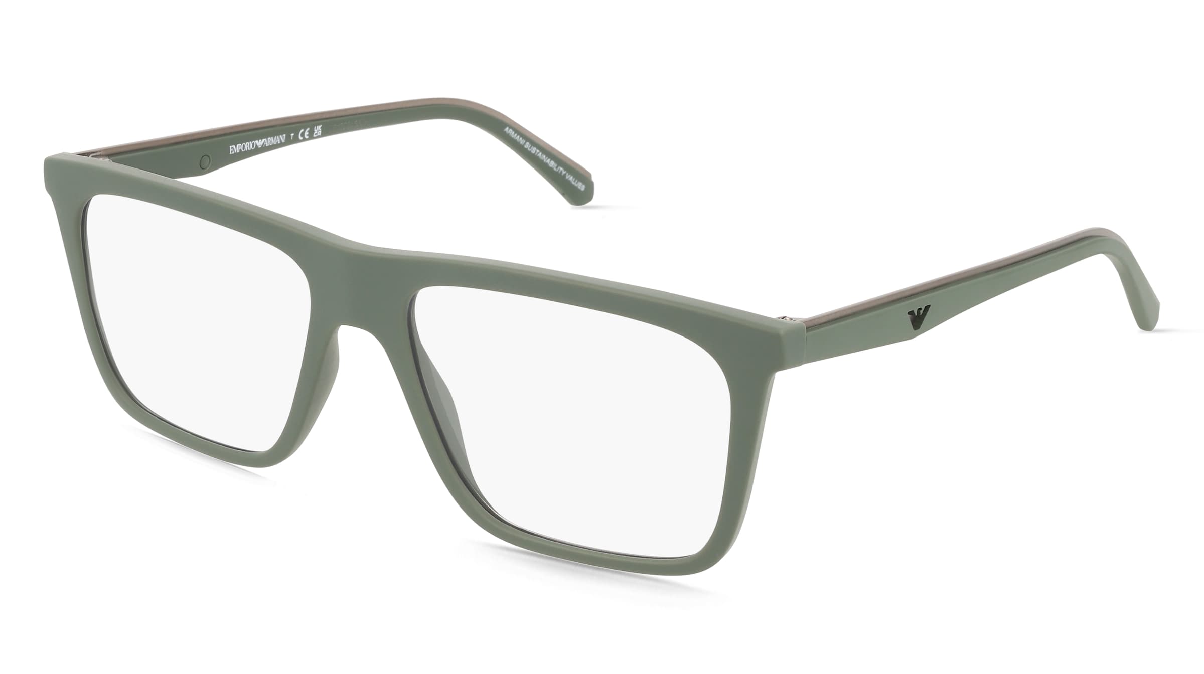 Emporio Armani 0EA4258 Herren-Brille inkl. Gläser Vollrand Quadratisch Kunststoff-Gestell 56/17/145, Grün