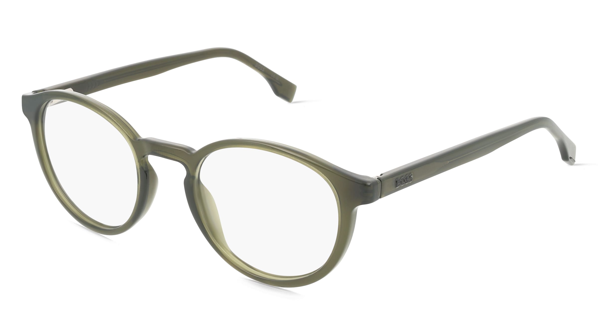 Boss 1650 Unisex-Brille inkl. Gläser Vollrand Panto Kunststoff-Gestell 49/21/145, Grün
