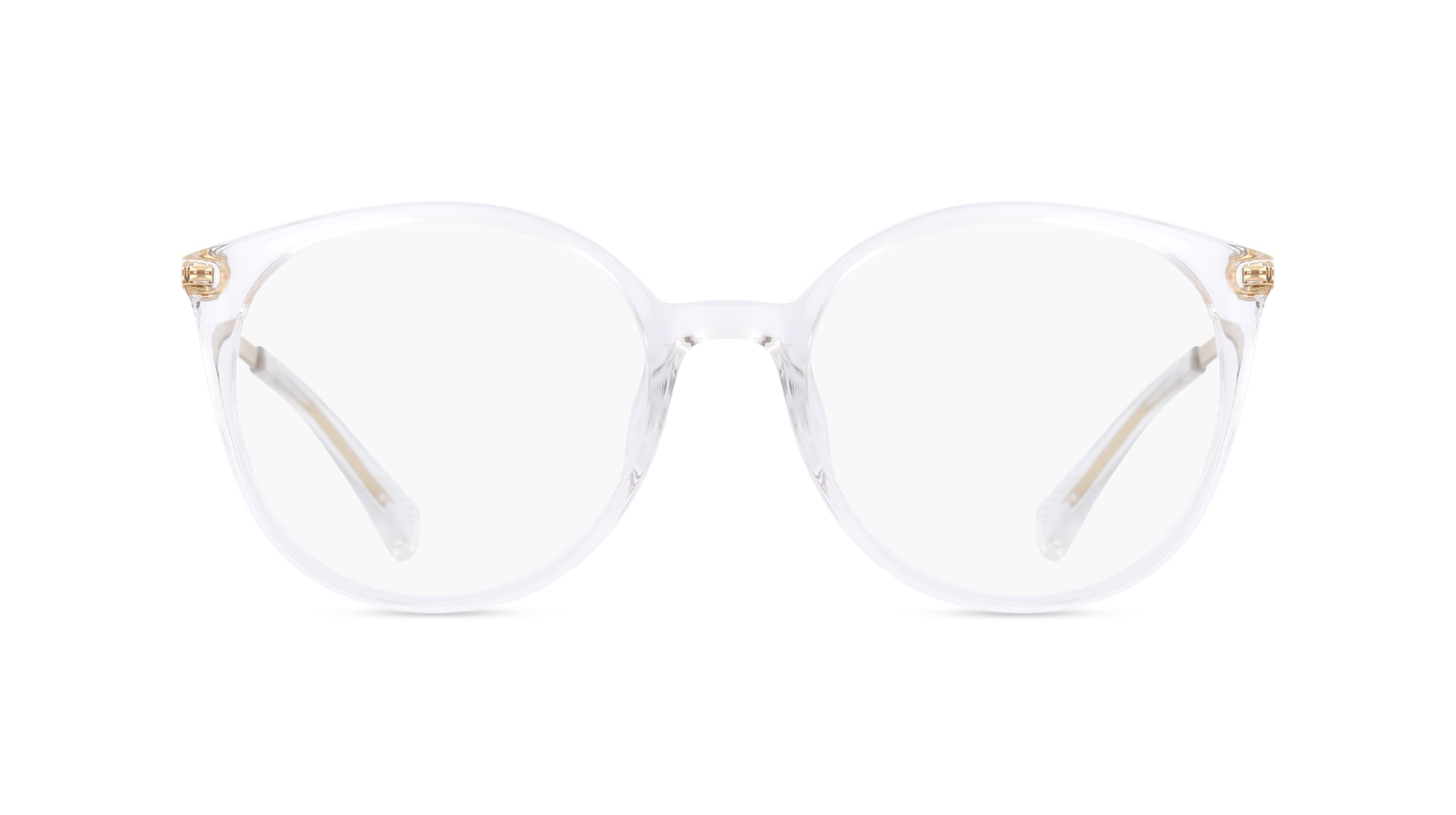 Ralph RA7145U Damen-Brille inkl. Gläser Vollrand Panto Kunststoff-Gestell 53mm/18mm/145mm, Transparent