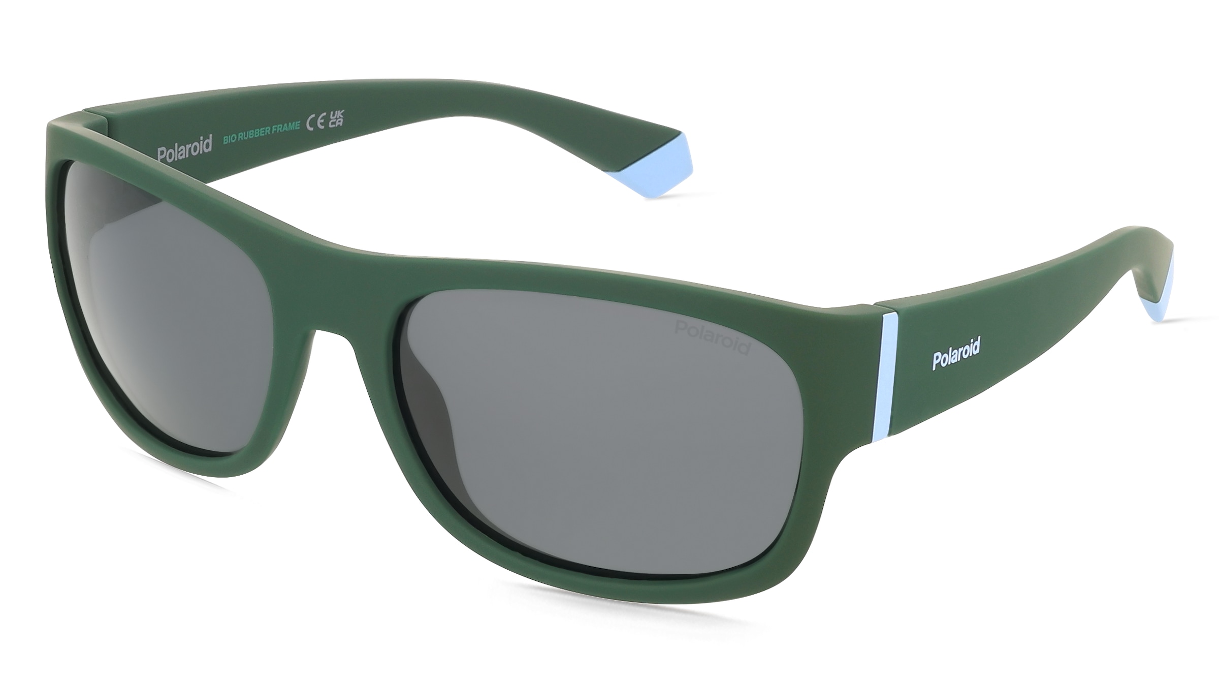 Polaroid PLD 8064/S Kinder-Sonnenbrille Vollrand Eckig Kunststoff-Gestell, Grün