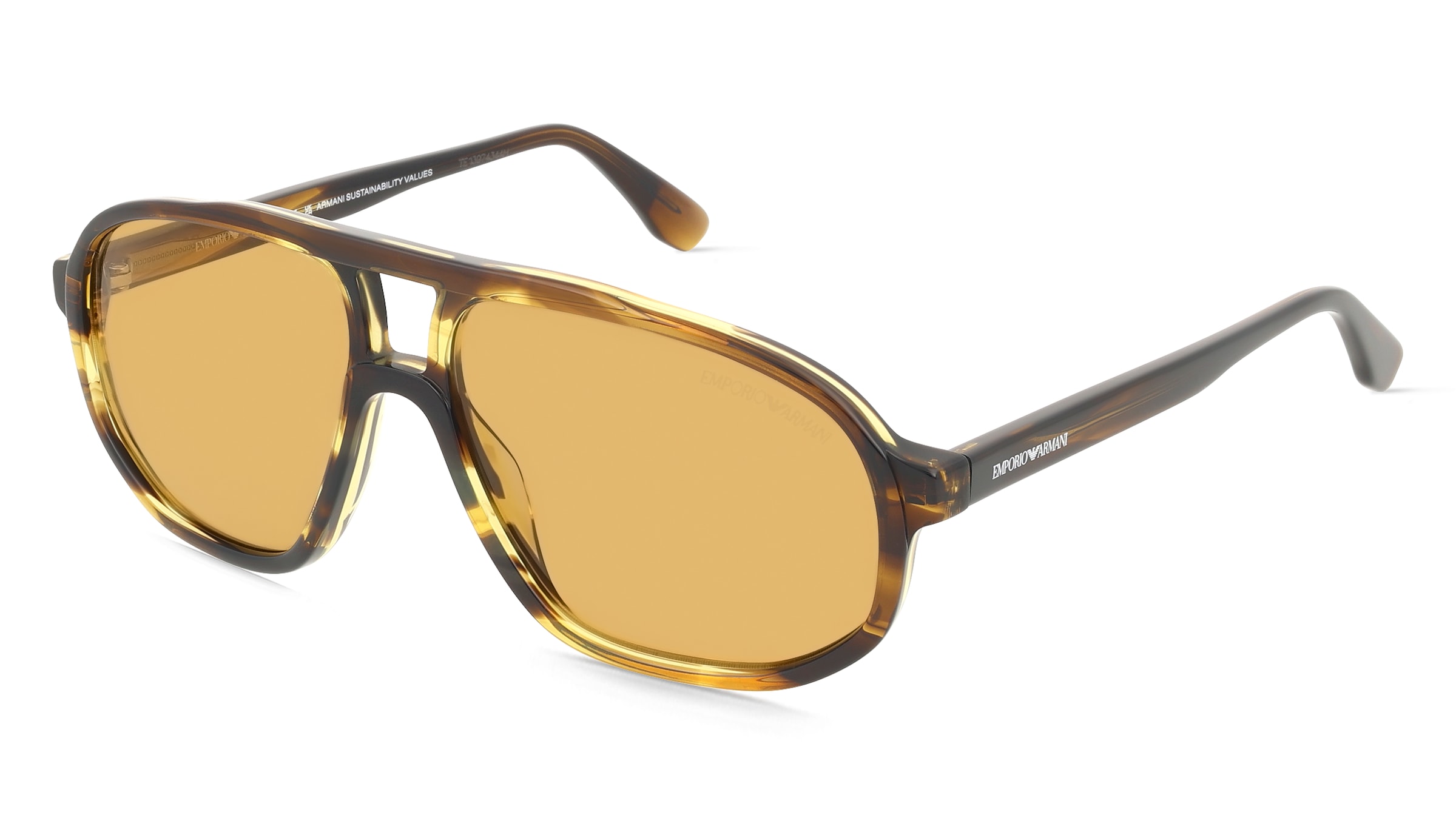 Emporio Armani 0EA4263U Herren-Sonnenbrille Vollrand Pilot Acetat-Gestell, Grün