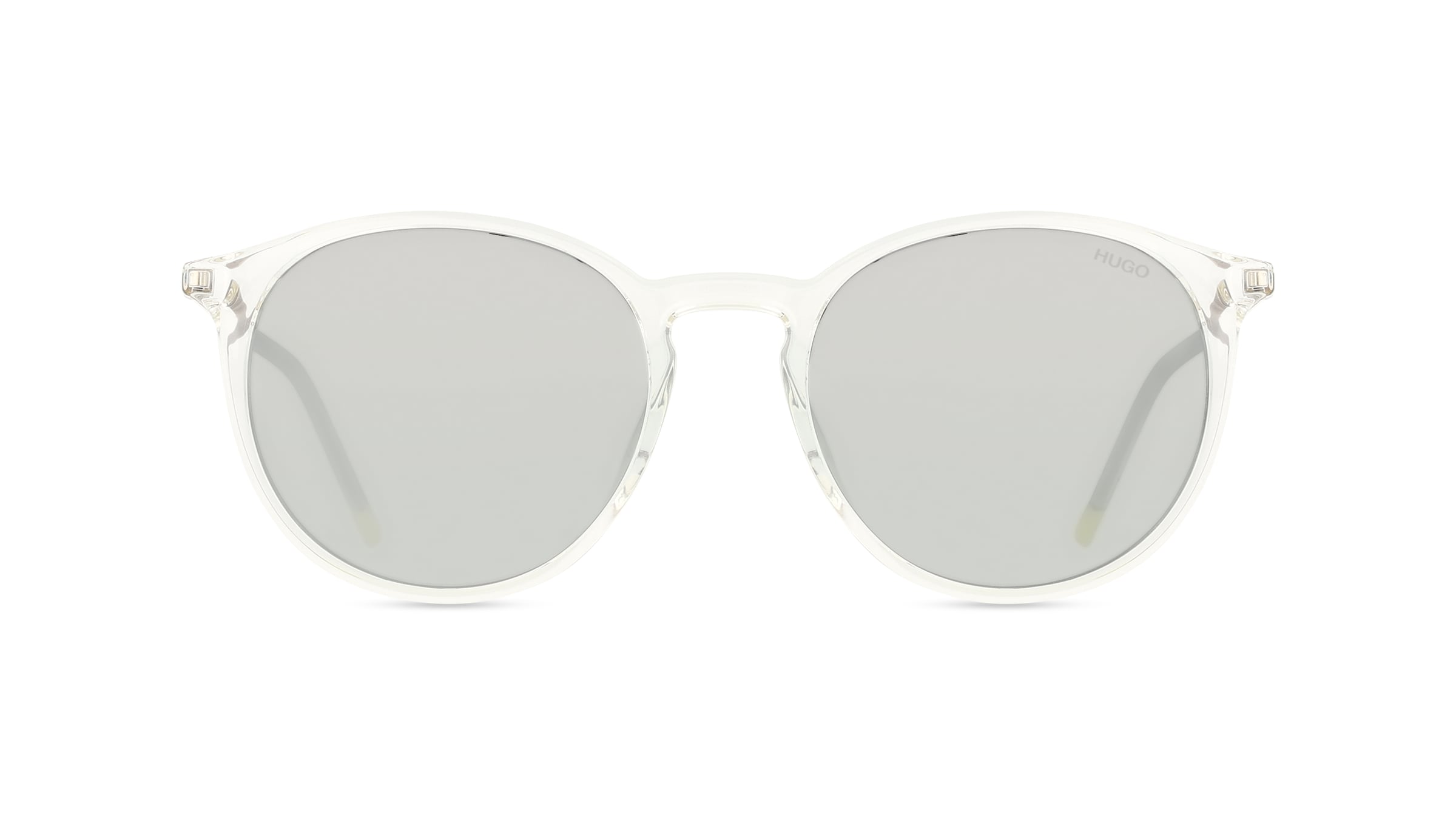 HUGO HG 1286/S Herren-Sonnenbrille Vollrand Rund Kunststoff-Gestell, transparent