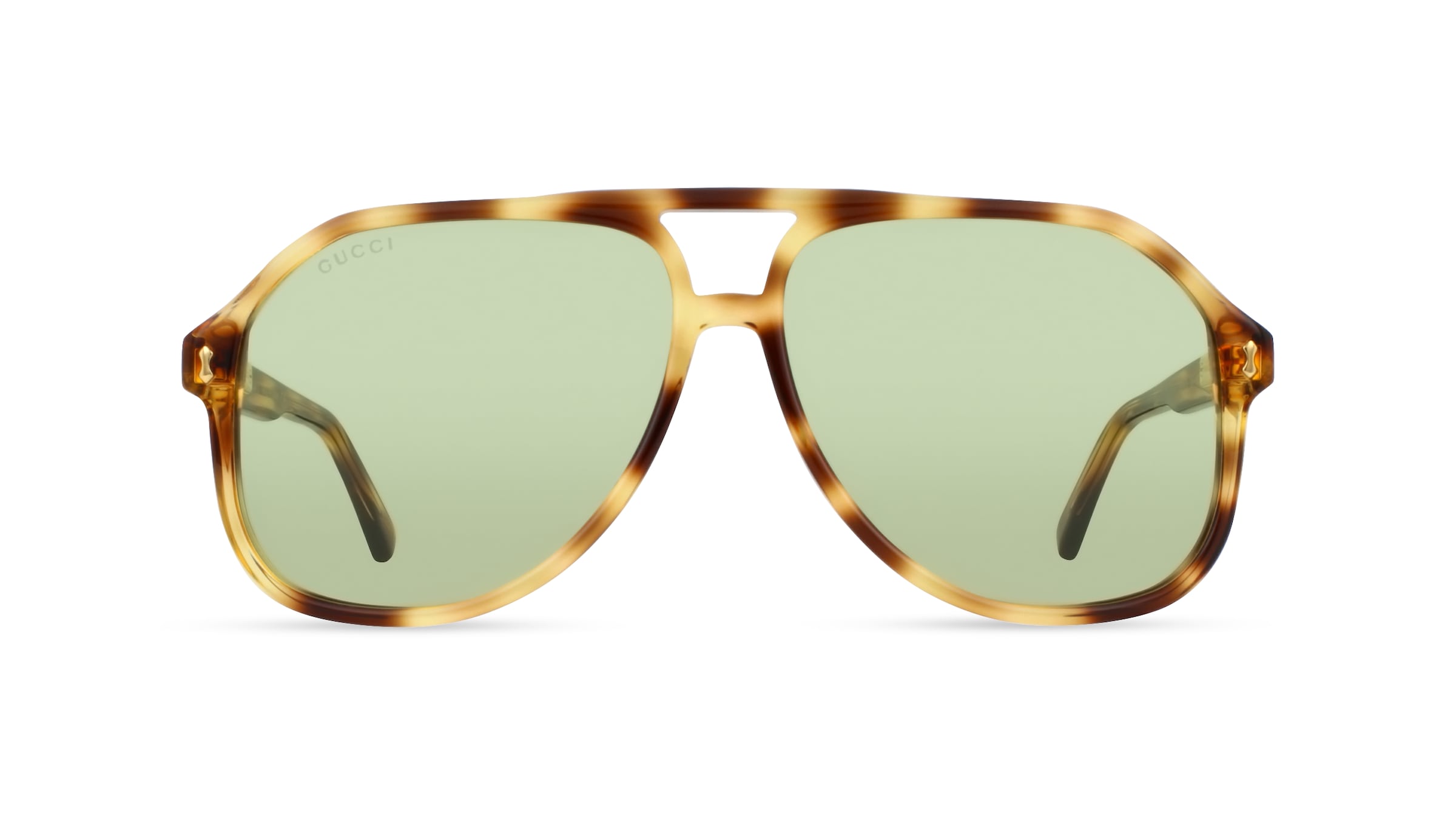 Gucci GG1042S Herren-Sonnenbrille Vollrand Pilot Kunststoff-Gestell, Havanna