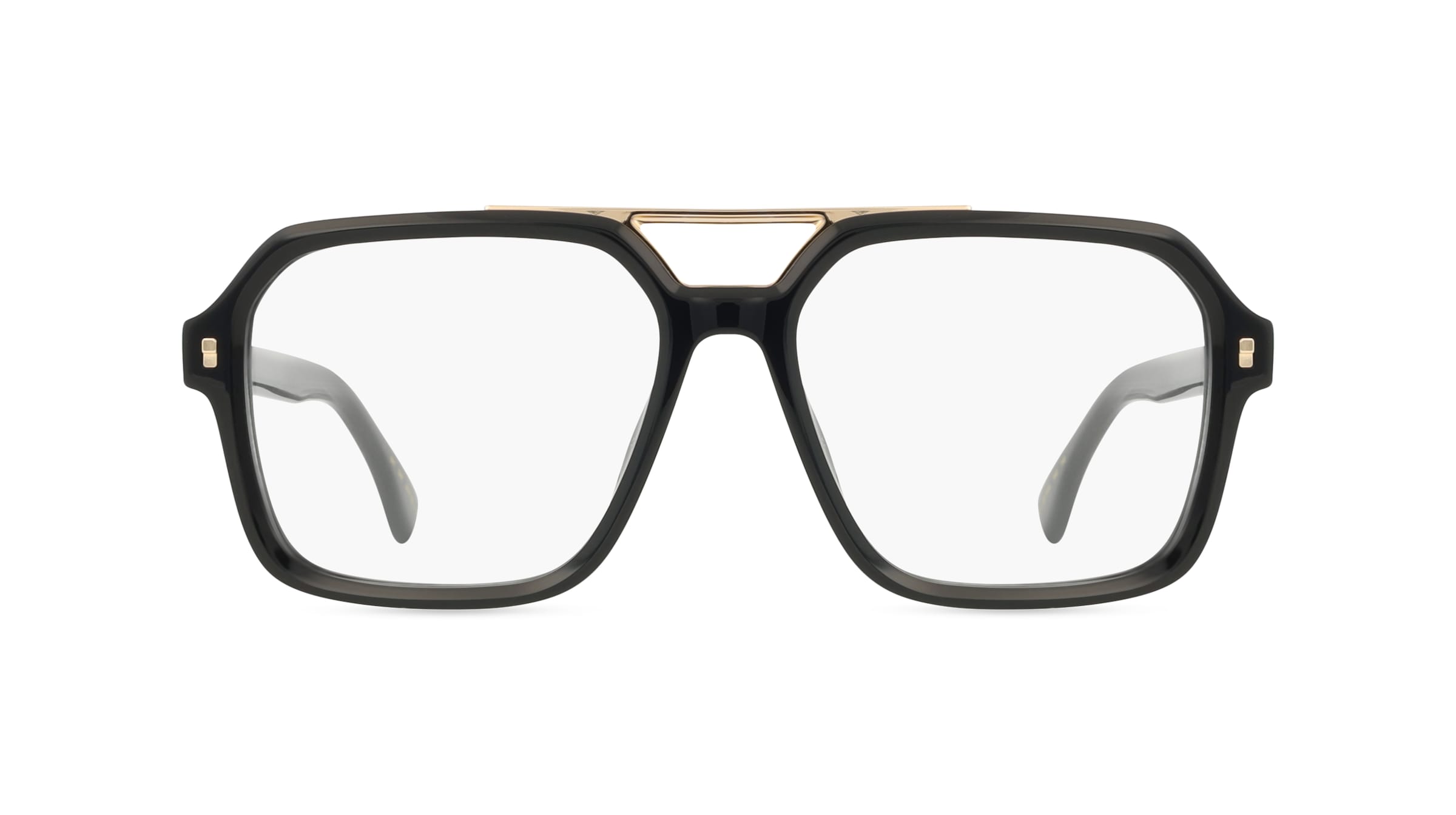 Dsquared2	 D2 0035 Herren-Brille inkl. Gläser Vollrand Pilot Acetat-Gestell 55mm/16mm/140mm, schwarz